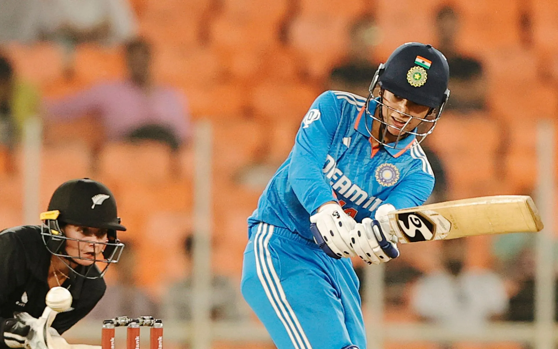 Smriti Mandhana top scored for India in the run-chase [Source: @BCCIWomen/x]
