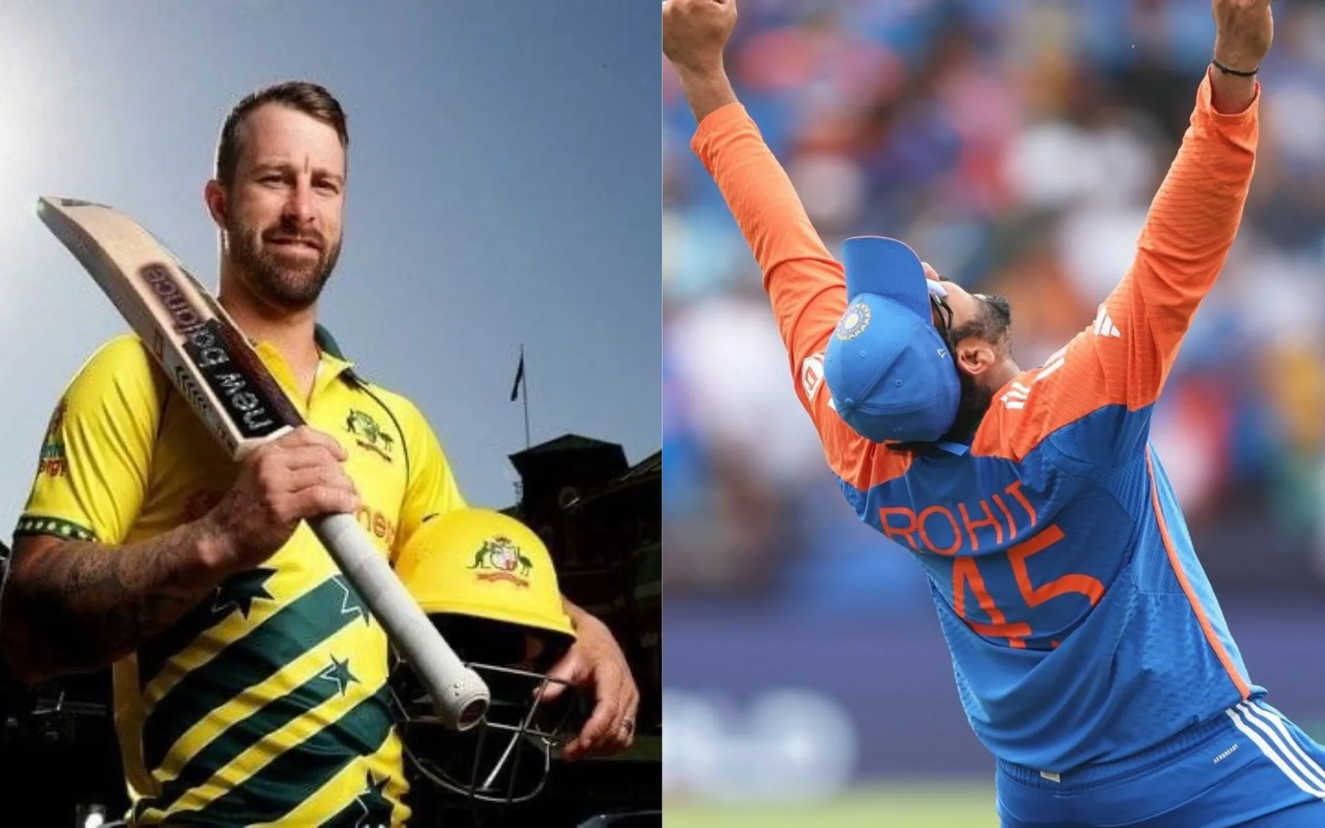 Rohit Sharma and Matthew Wade- (Source: @CricFansClub/X.com)