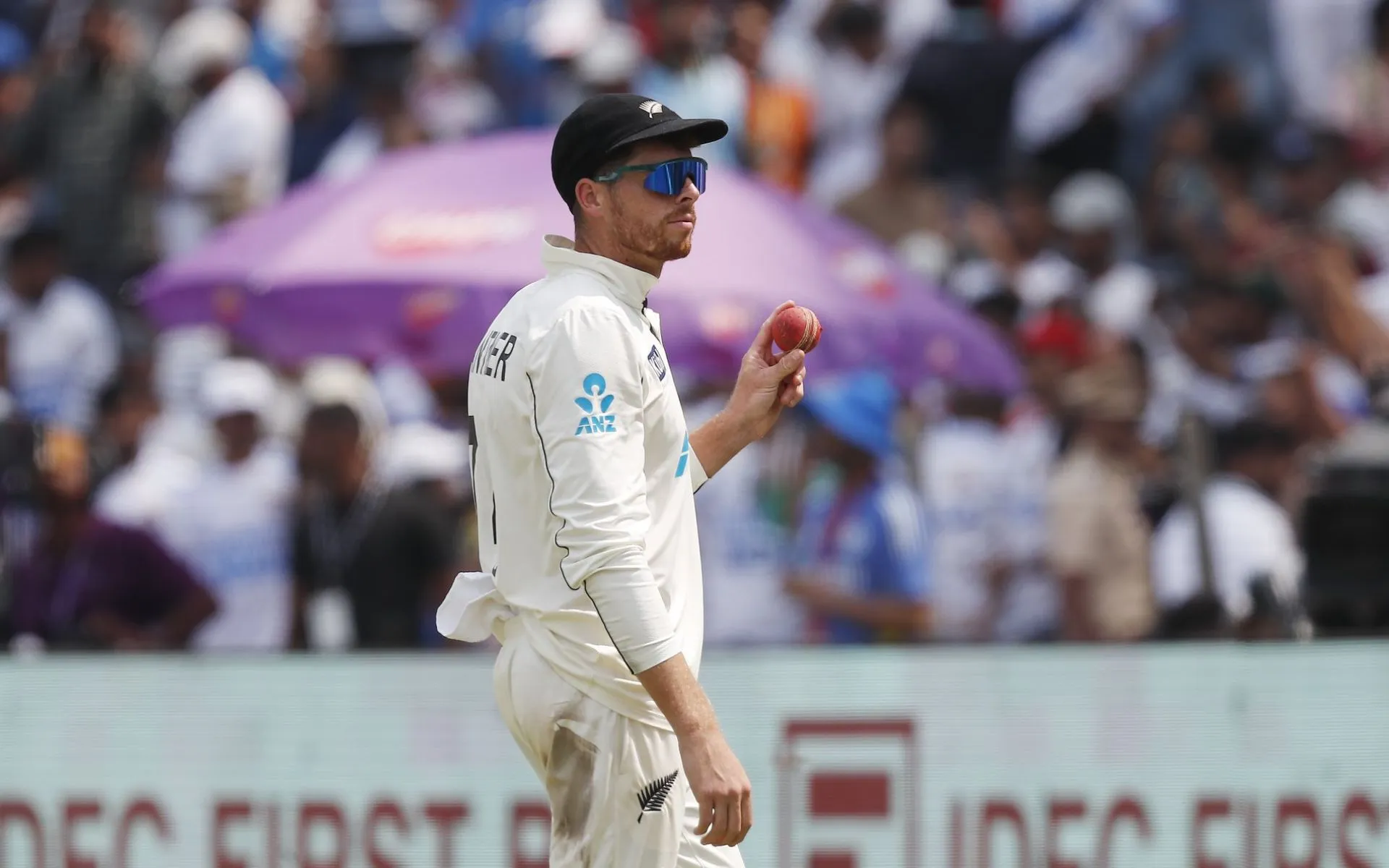 Mitchell Santner against India [Source: @BLACKCAPS/X.com]