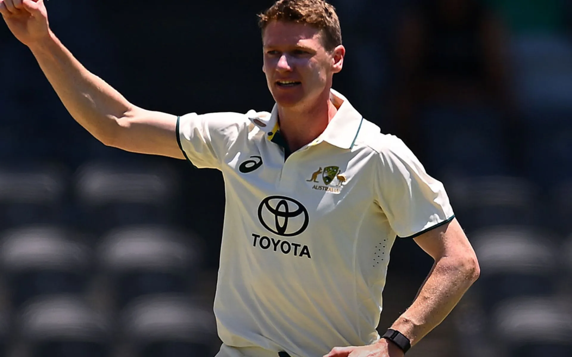 Brendan Doggett picked up six Indian wickets on Day 1 [Source: @cricketcomau/x]