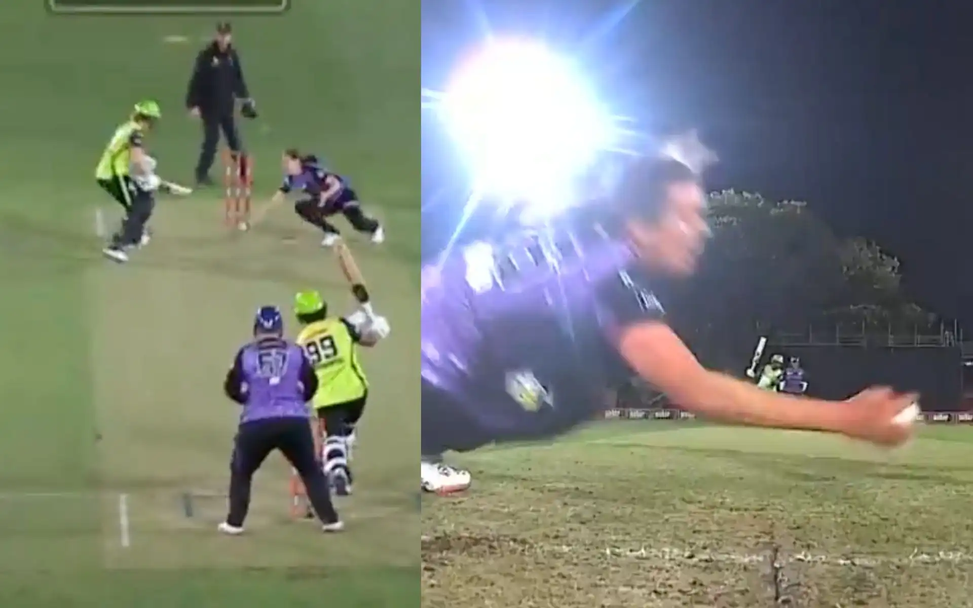 Molly Strano took a brilliant catch to get rid of Chamari Athapaththu [Source: Screen Grab From @WBBL/x.com]