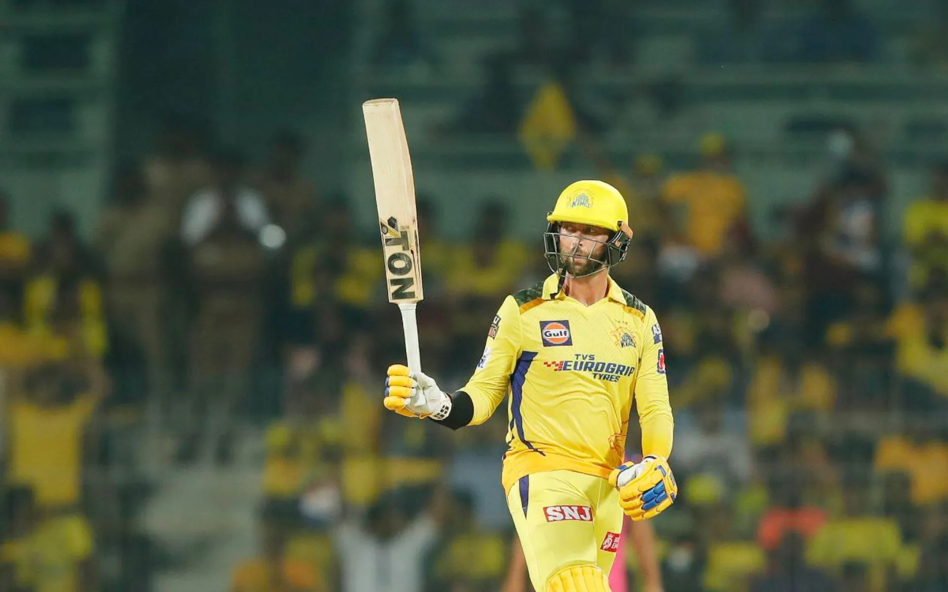 Devon Conway in CSK Jersey [Source: @mufaddal_vohra/x.com]