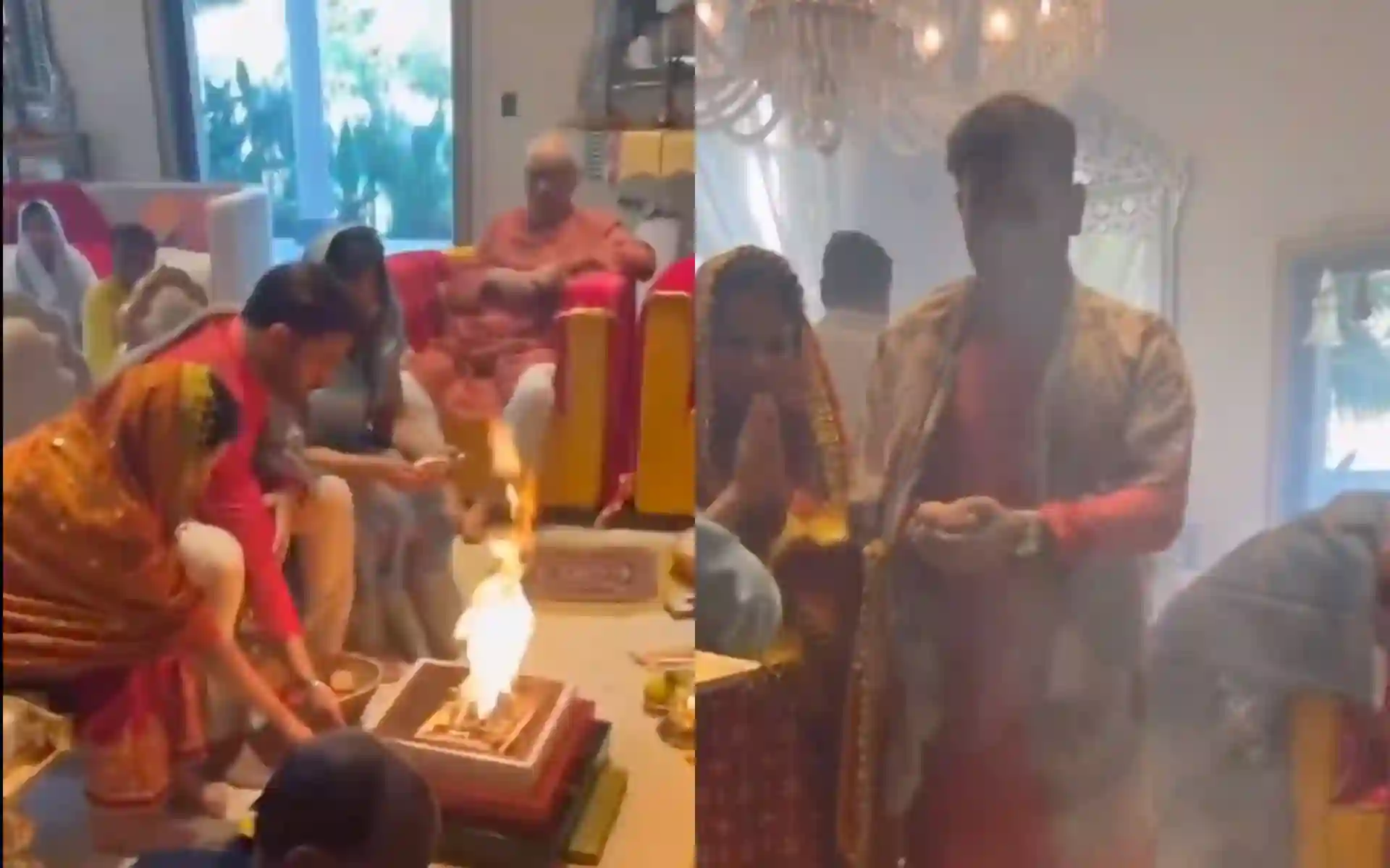 MS Dhoni and family celebrates Diwali with special pooja (@CricCrazyJohns/X.com)