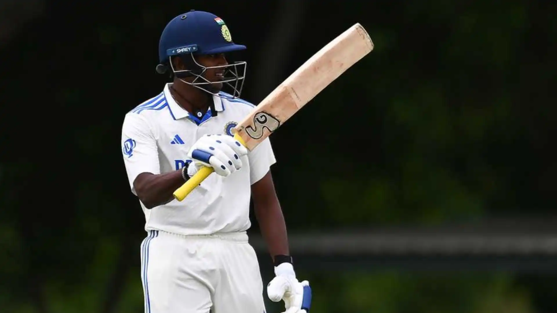 Sai Sudharsan slammed a fantastic hundred vs AUS-A [Source: @OverMidWicket/X]