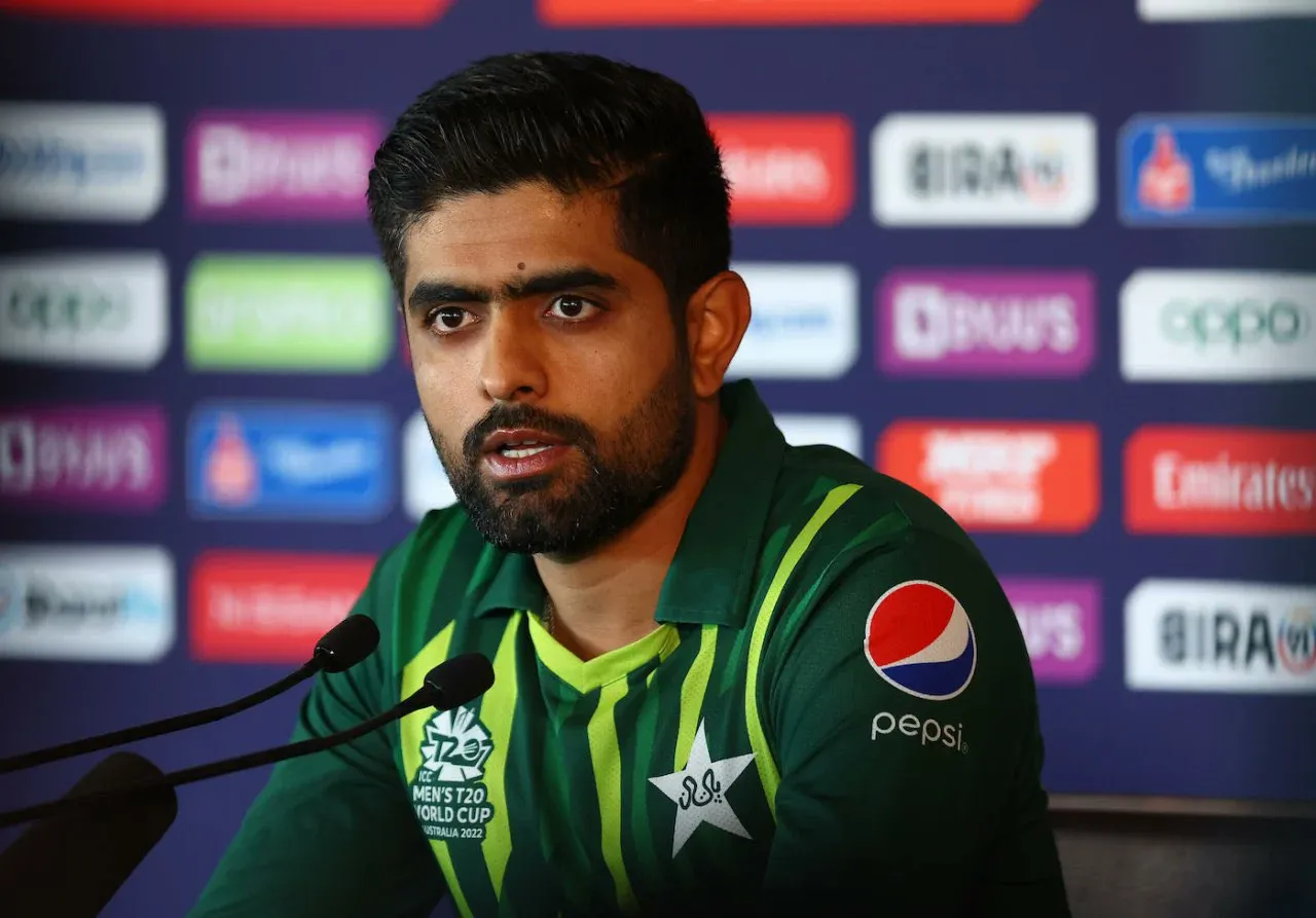Masood backs out of form Babar [Source: @Cricmat777/X.Com]
