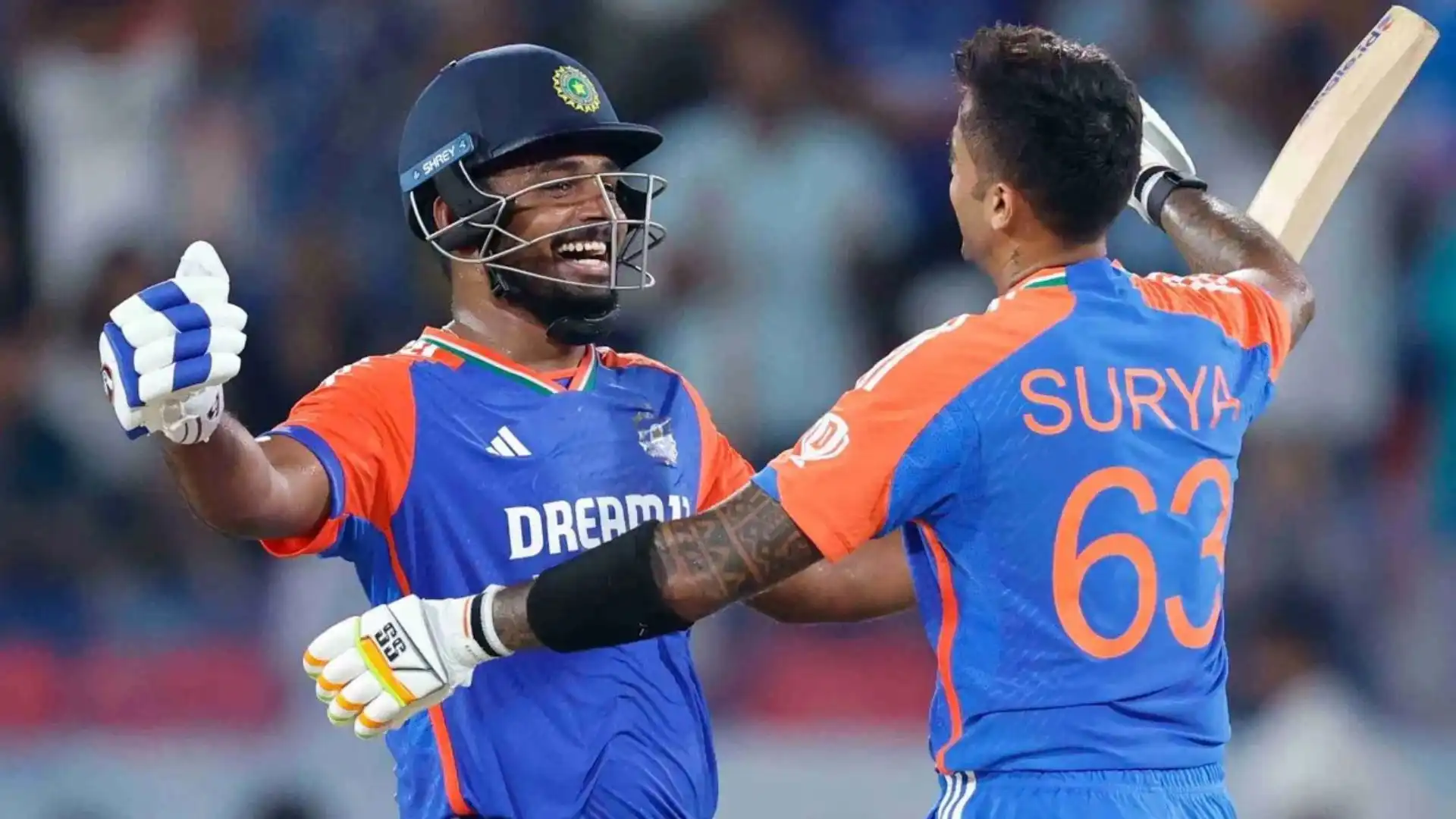 Suryakumar Yadav with Sanju Samson [Source: @surya_14kumar/X]