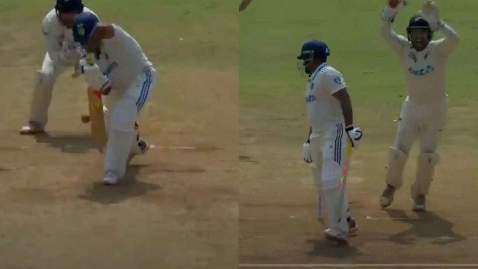 Sarfaraz Khan was dismissed for a duck [Source: @viratgoback/X]