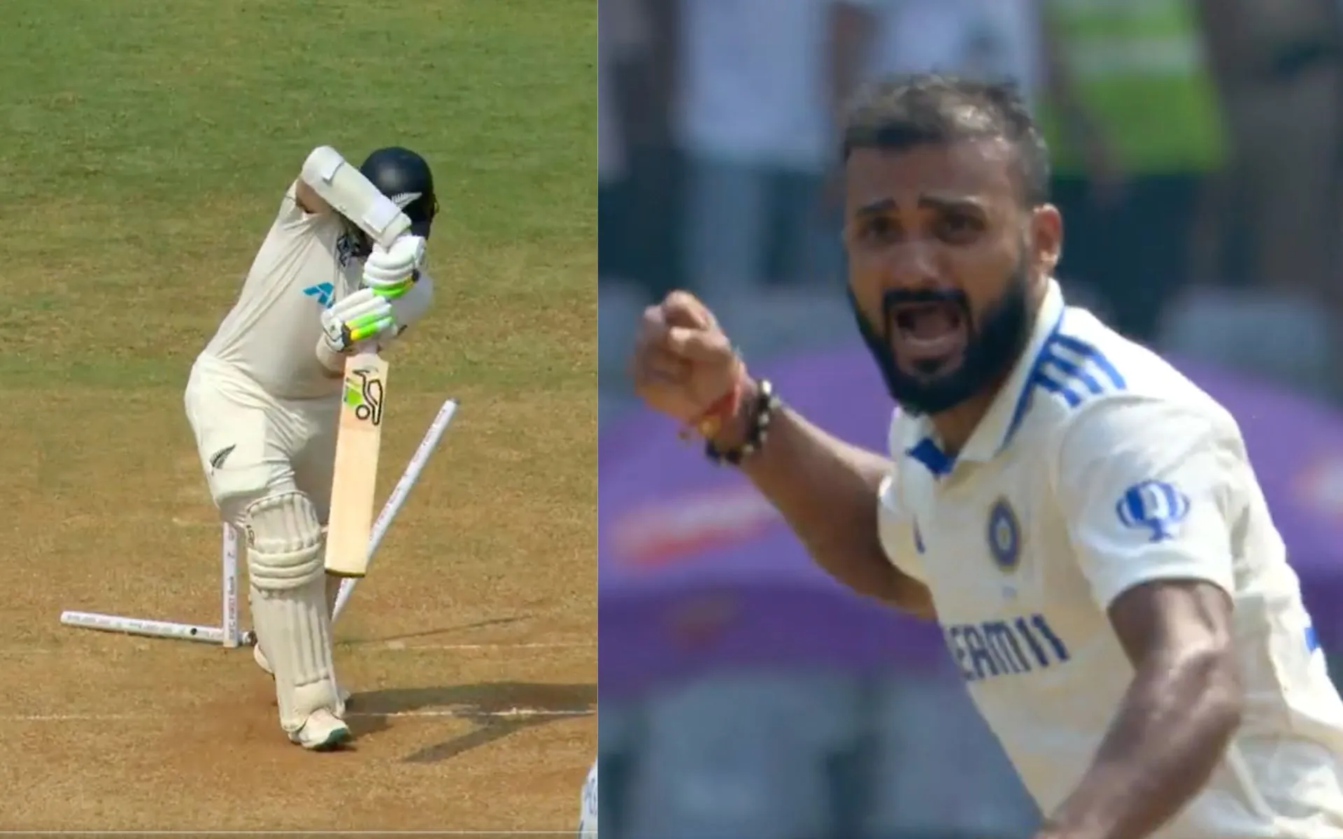 Tom Latham's Wicket- (Source: @ScreenGrab)