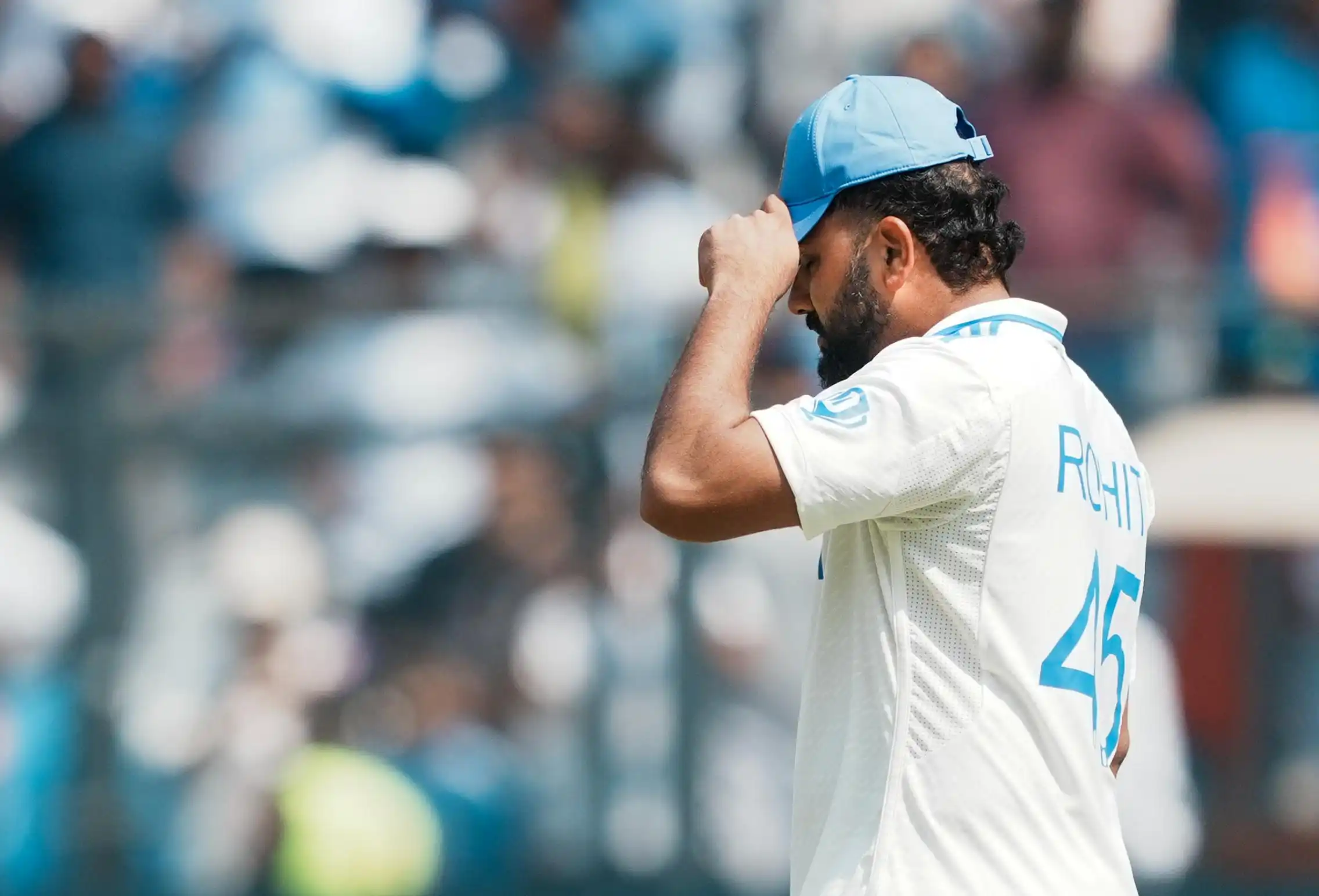 Rohit Sharma in distress after the loss [Source: PTI]
