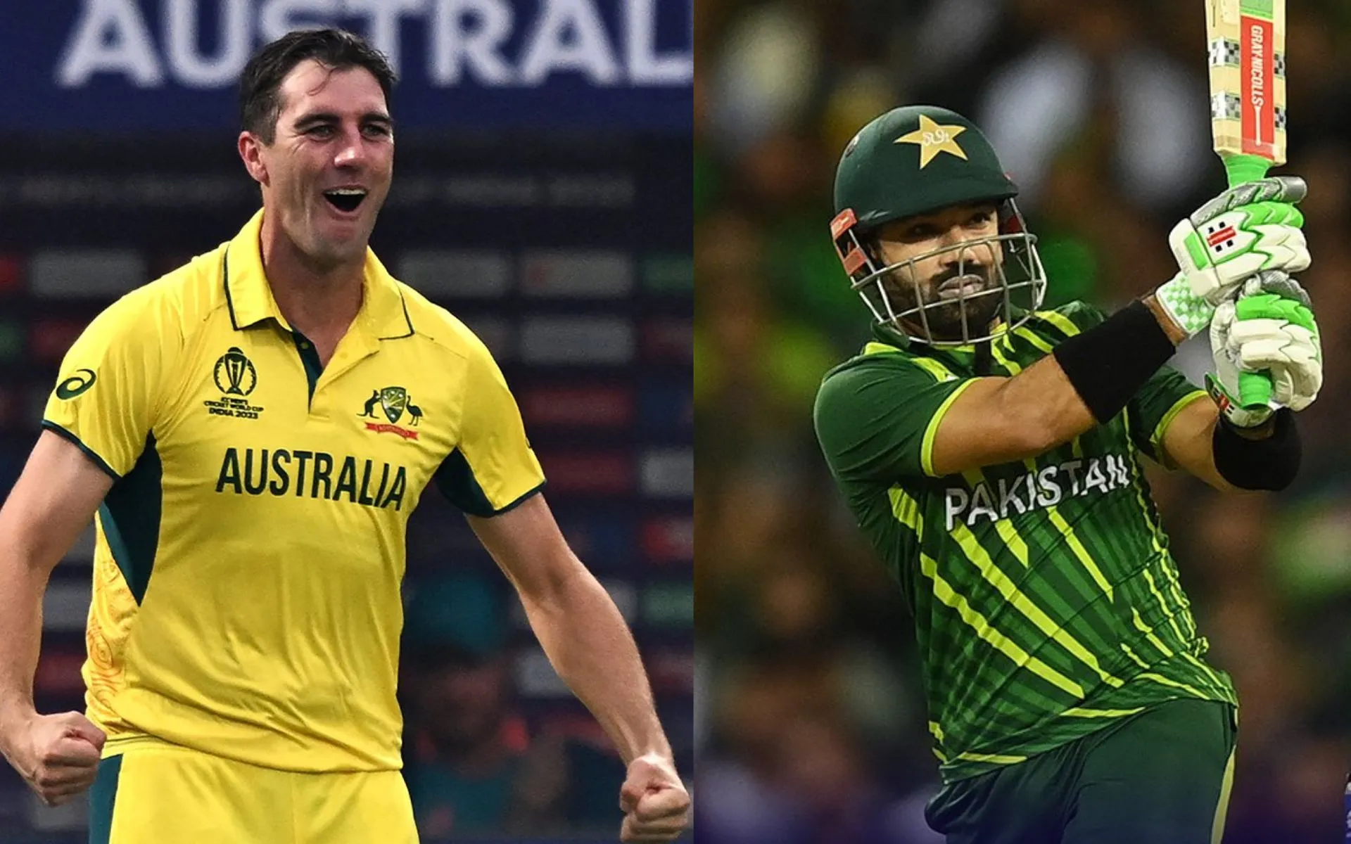 Pat Cummins and Mohammad Rizwan [Source: @ICC/x]