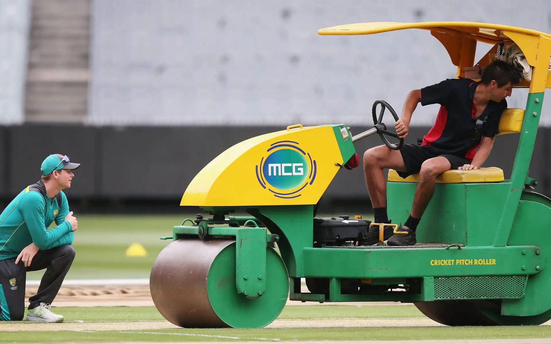 Steve Smith looking at MCG Pitch (Source@ICC/X.com)