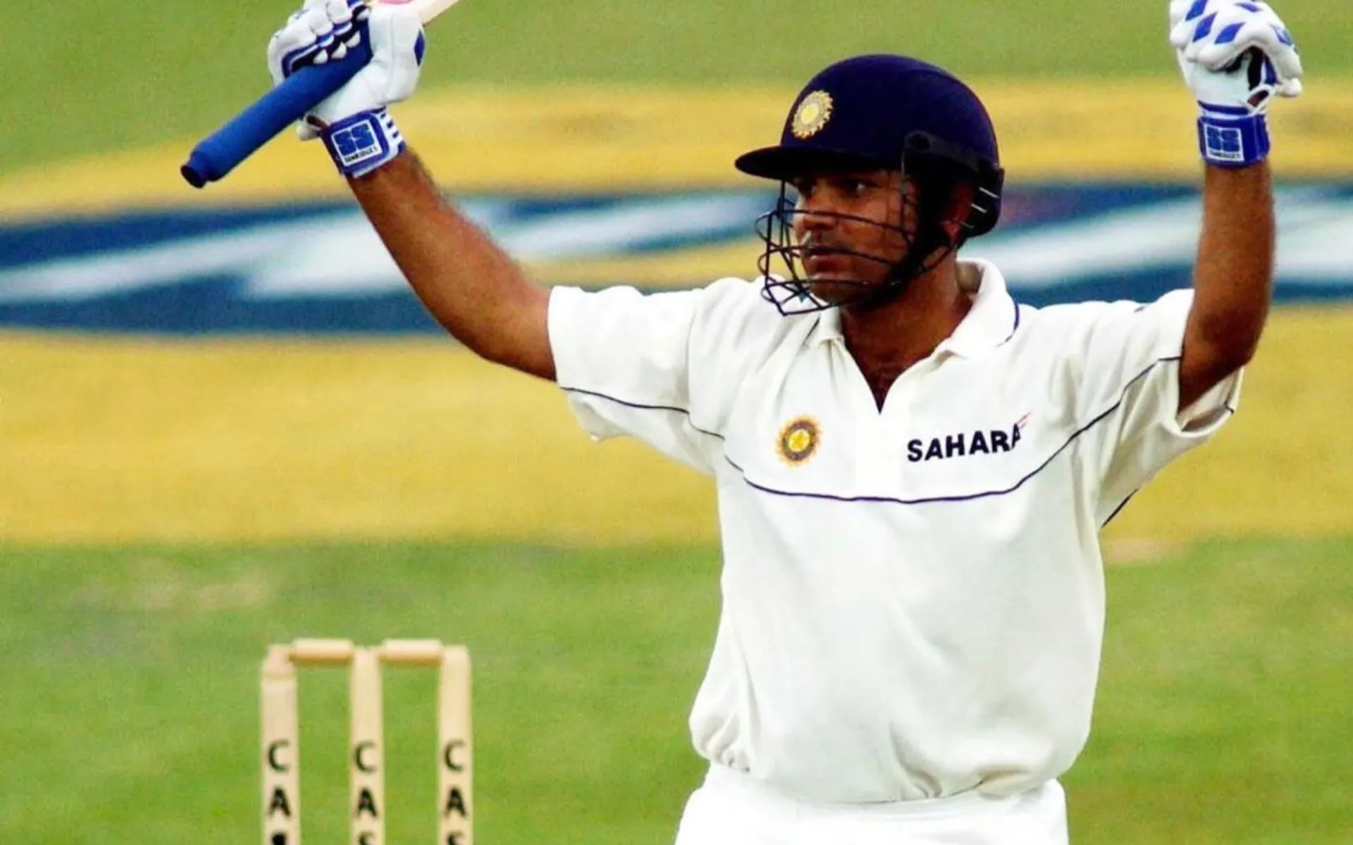 Virender Sehwag after scoring his debut century (Source:@virendersehwag/X.com)