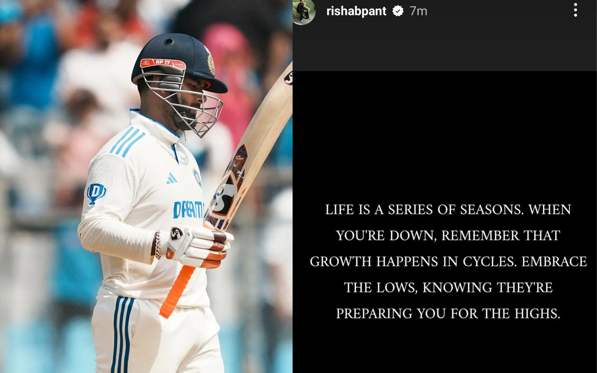 Rishabh Pant shares cryptic social media post [Source: PTI/Instagram]