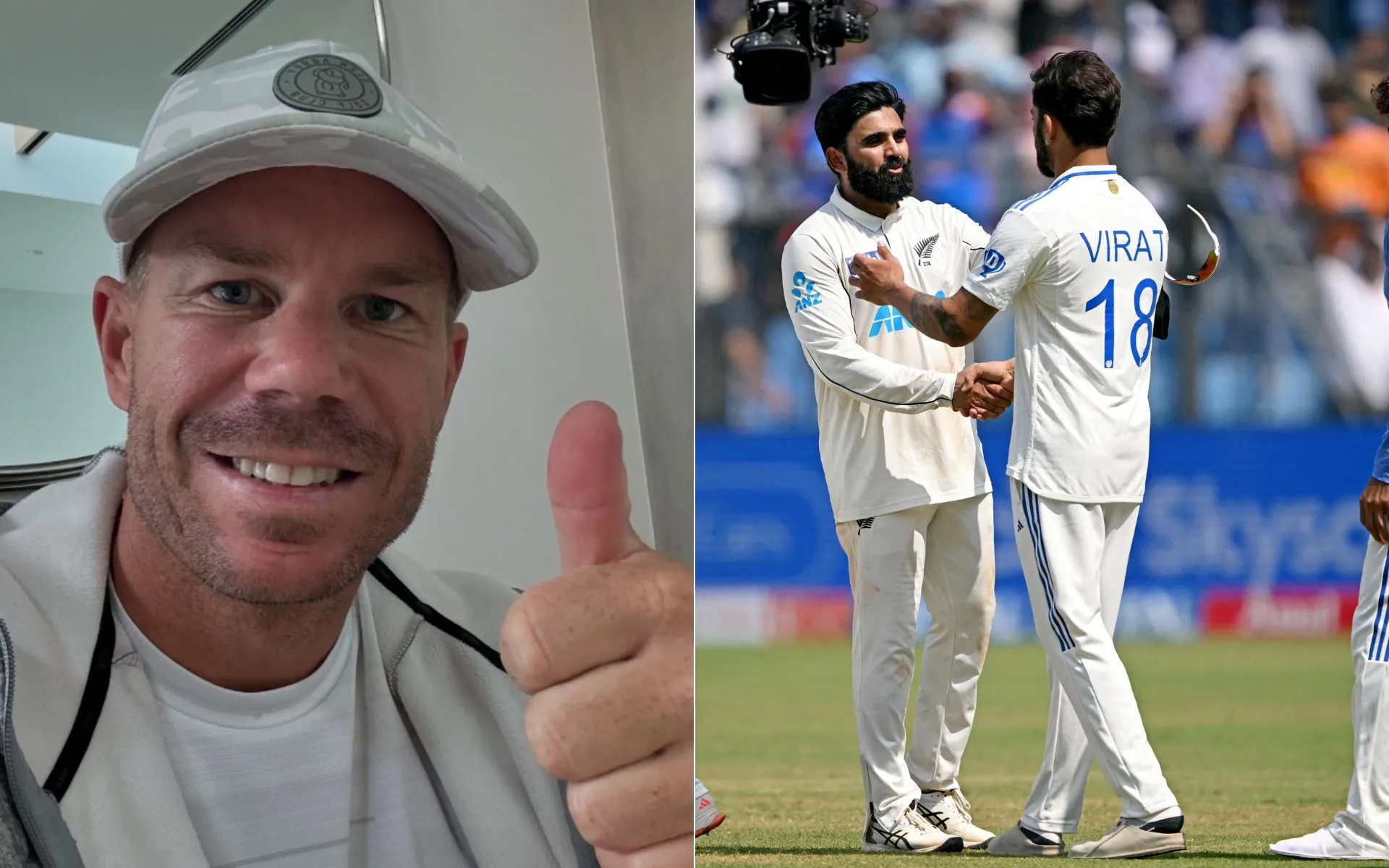 David Warner raises concerns for India [Source: @davidwarner31/Instagram & @ICC/X]