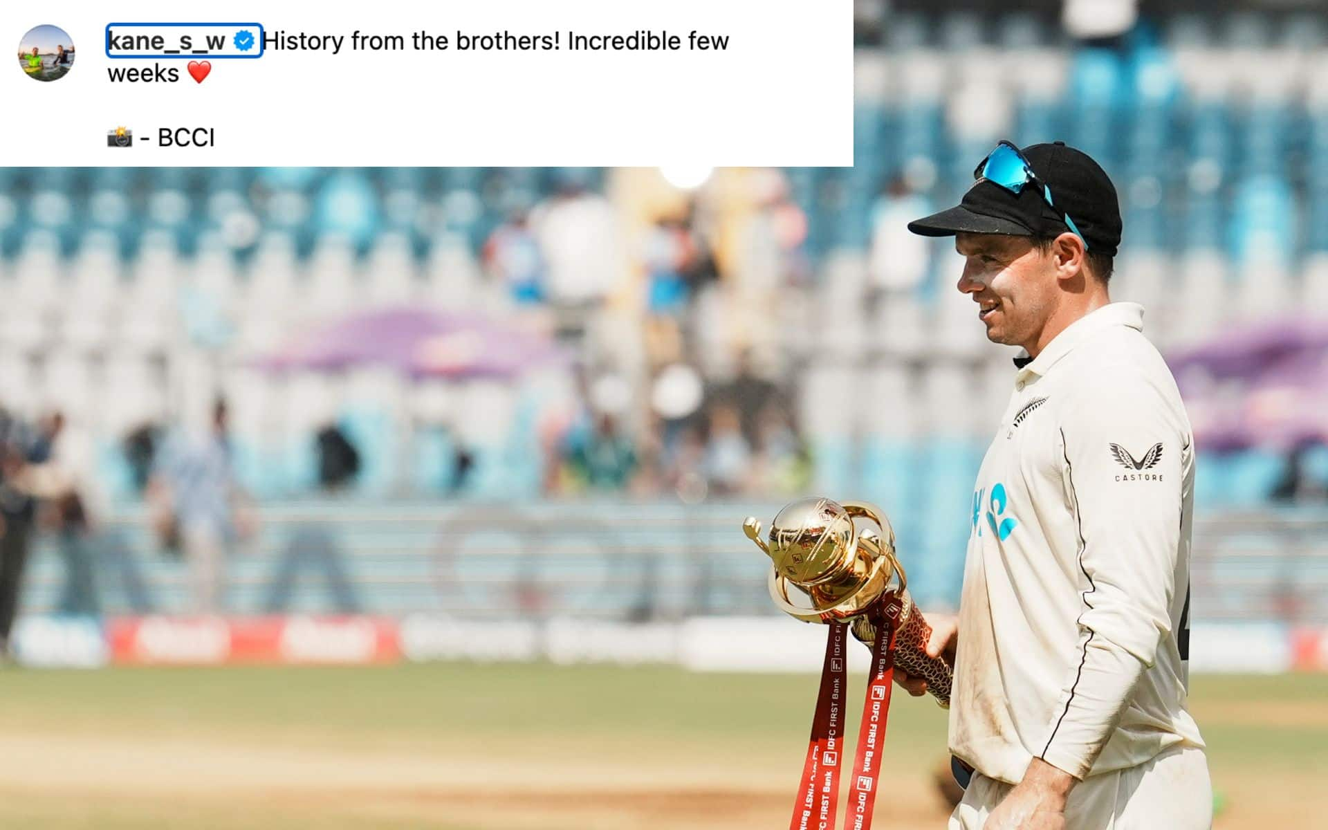 'History From Brothers…' - Williamson Lauds Latham And Co After Historic Win India