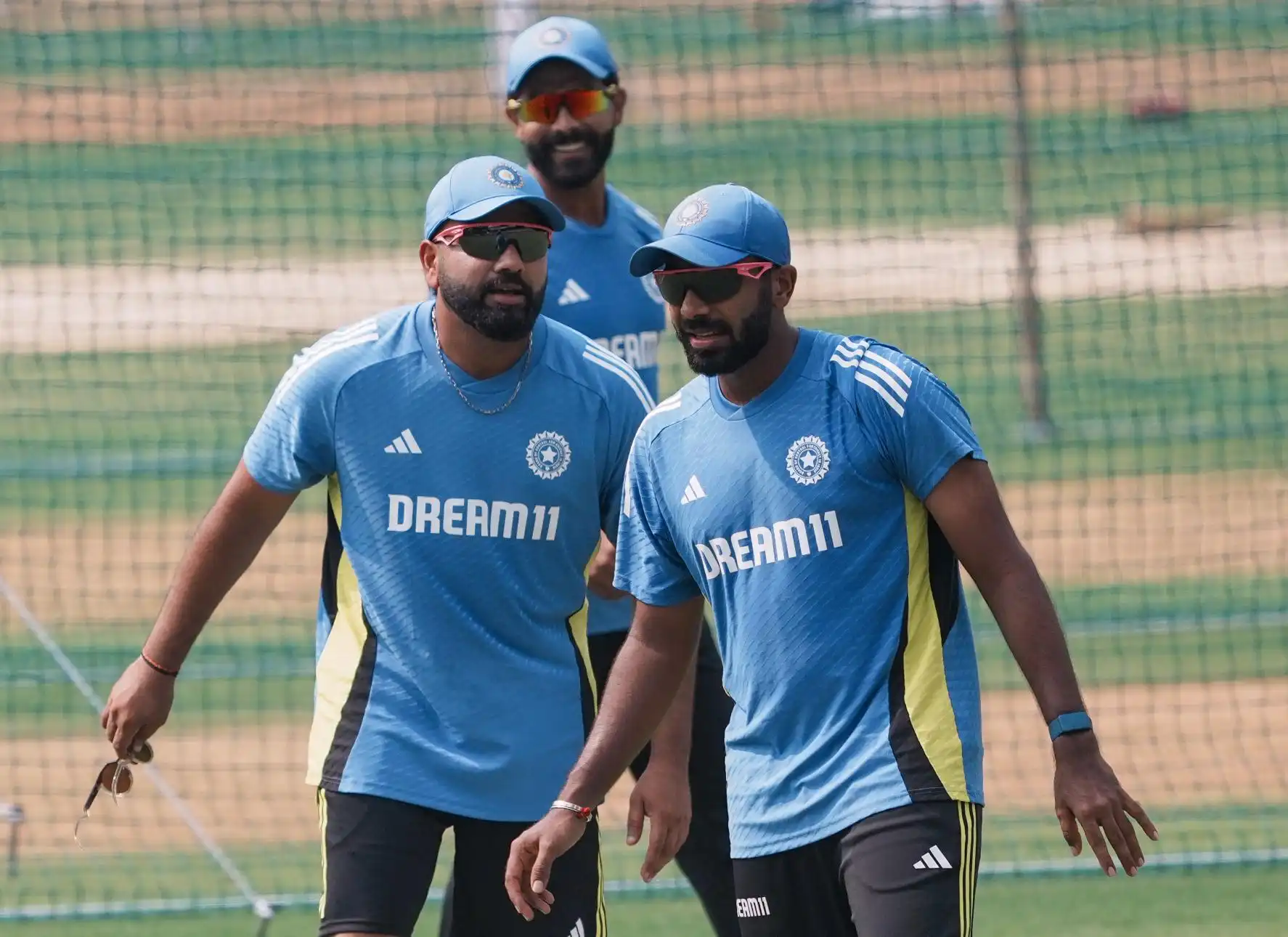 Rohit and Bumrah during training session [Source: PTI]

