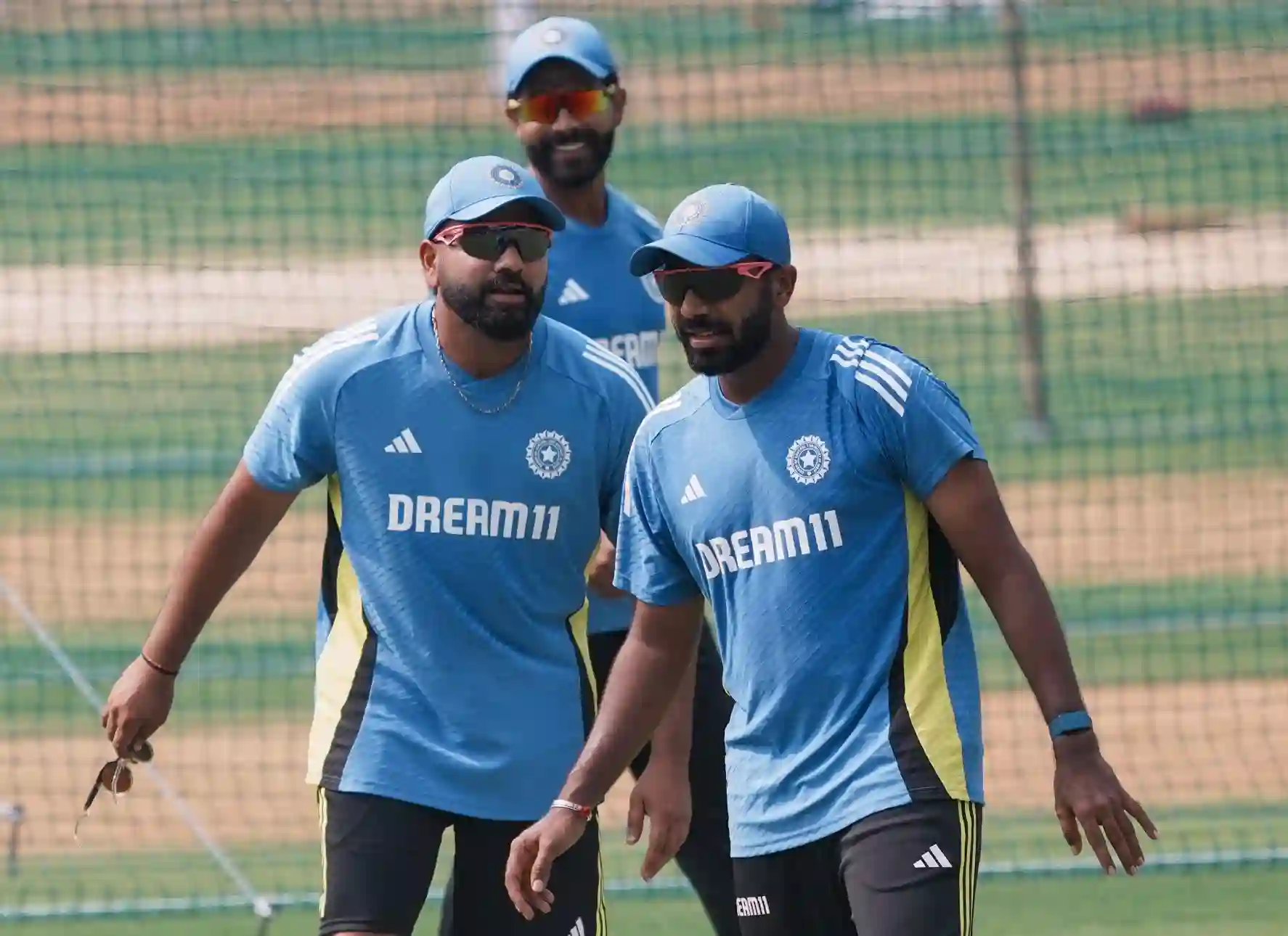 Rohit and Bumrah during training session [Source: PTI]
