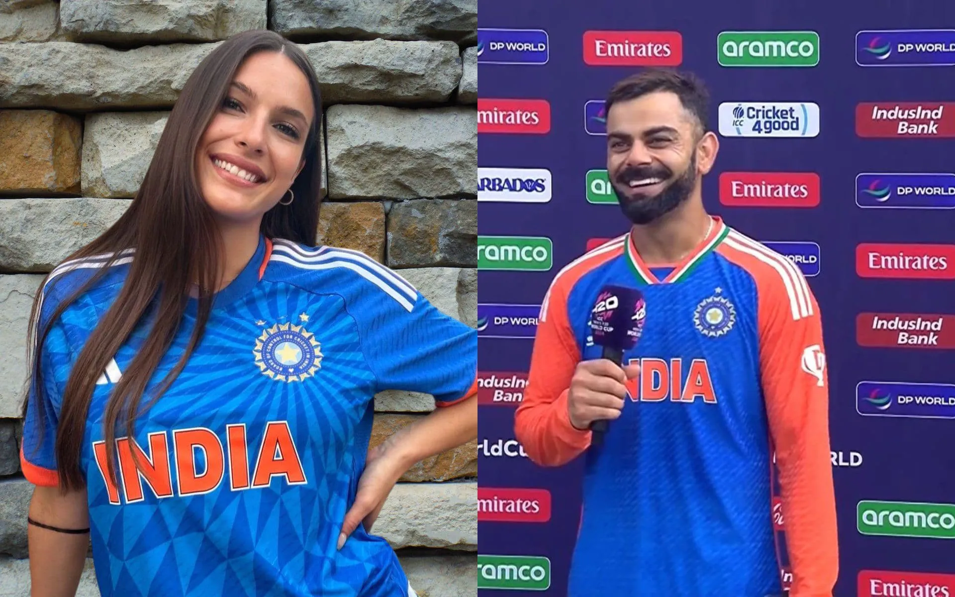 Italian Footballer Wishes Virat Kohli- (Source: @AgataIsabella/X.com)
