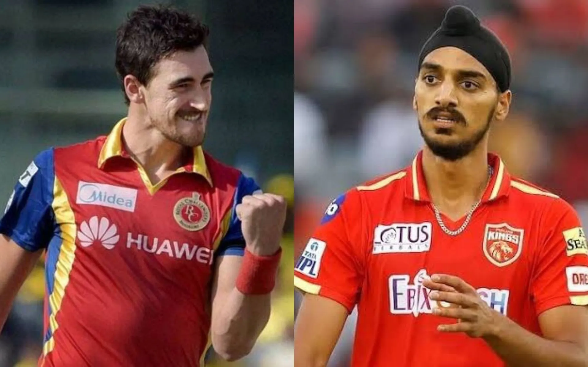 Mitchell Starc and Arshdeep Singh [Source: @TravisbickleCSK,@ImTanujSingh/x.com]