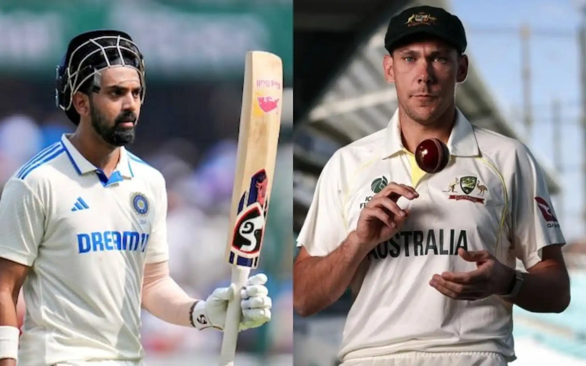 KL Rahul and Scott Boland [Source: @dasjy0tirmay,@mufaddal_vohra/x.com]