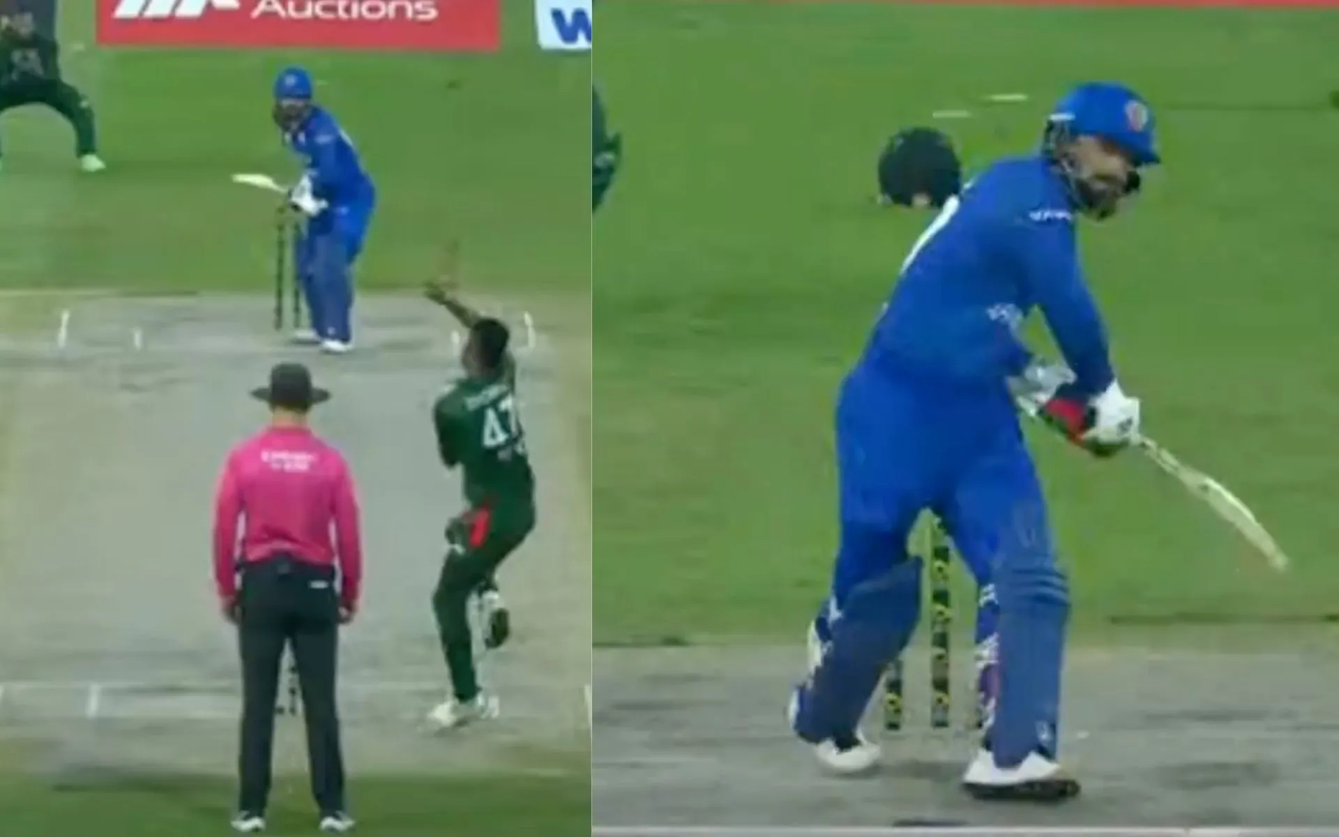 Rashid Khan's Wicket- (Source: @ScreenGrab)