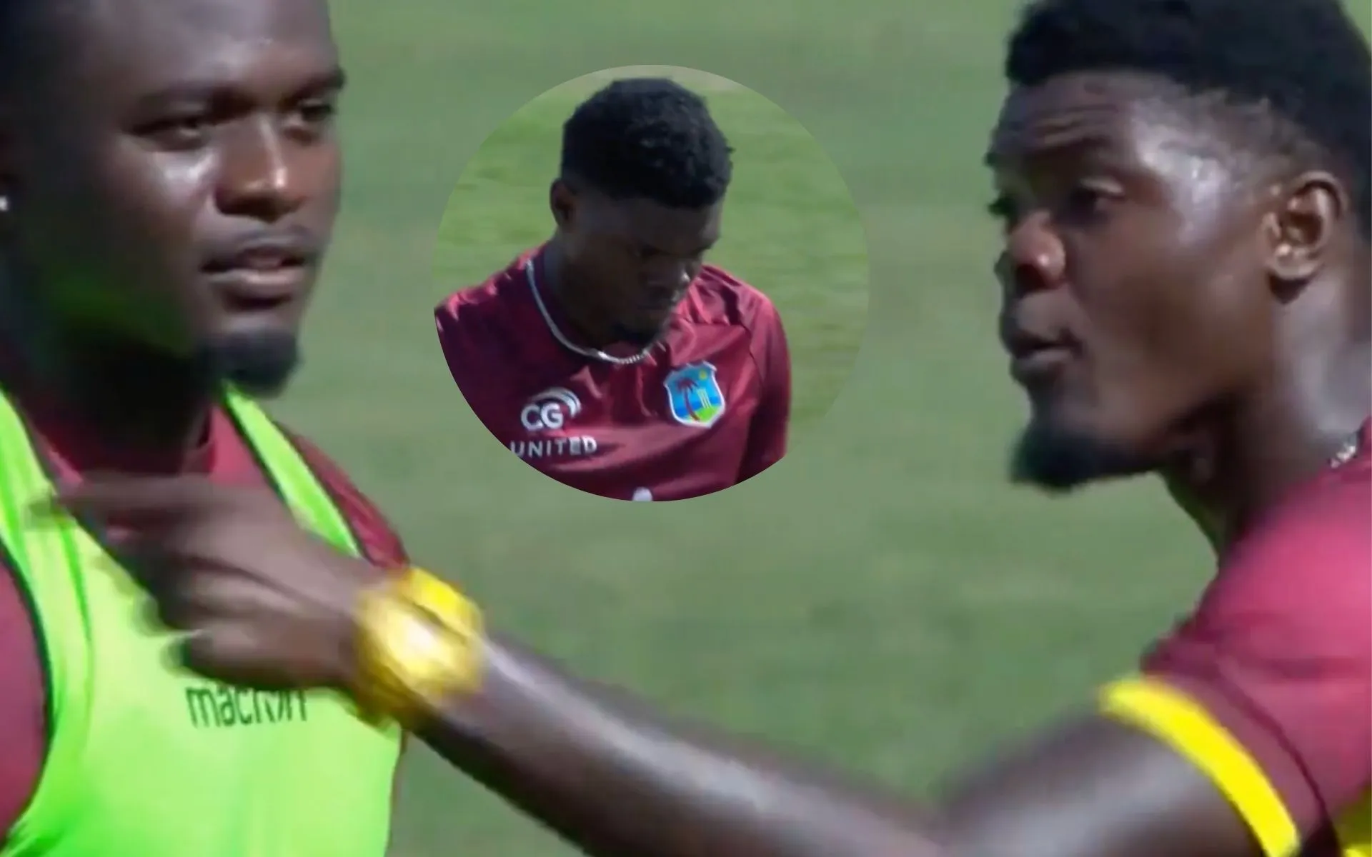 Alzarri Joseph angry on Shai Hope (Source:@FanCode/X.com)