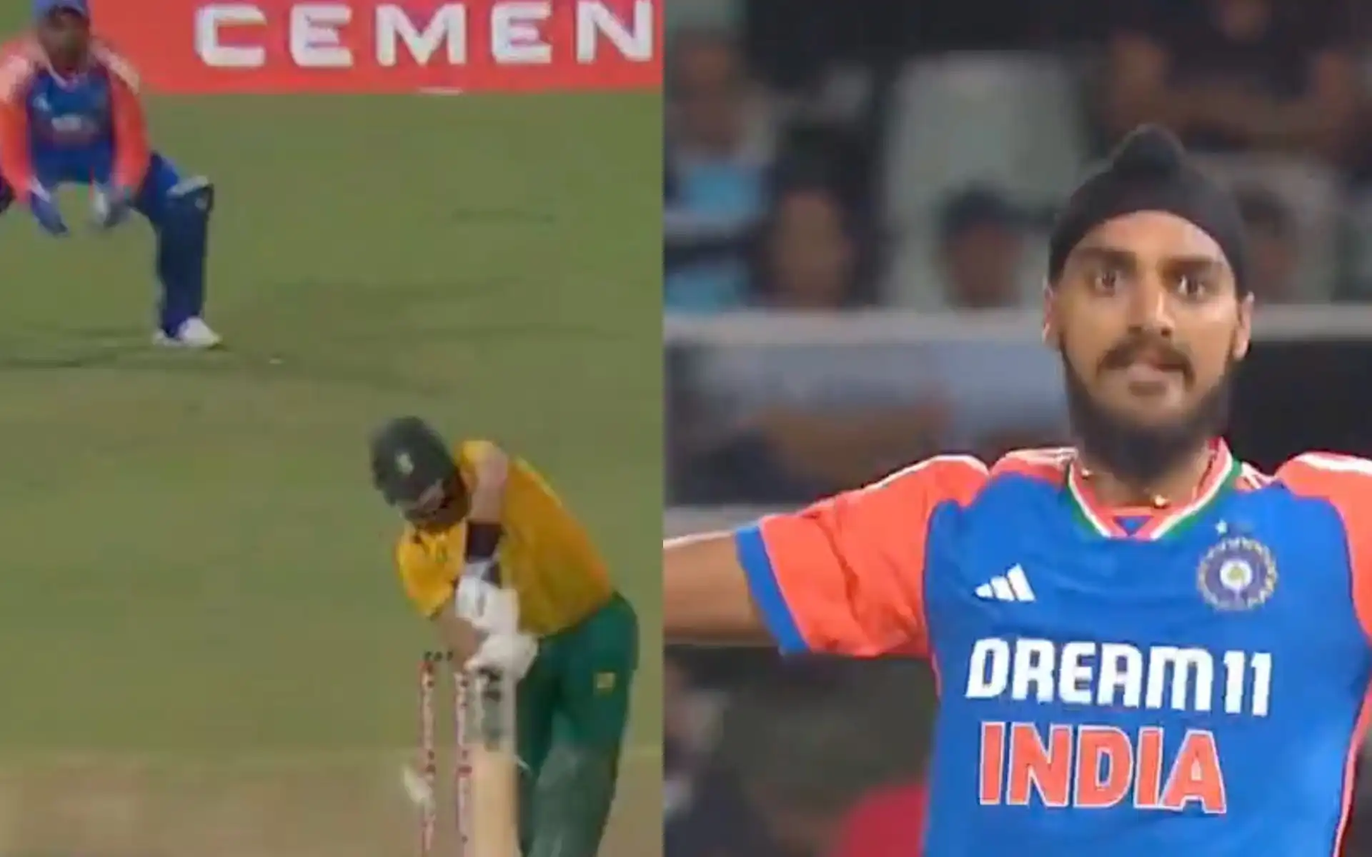 Aiden Markram was dismissed by Arshdeep Singh in the first over [Source: Screen grab from @JioCinema/x.com]