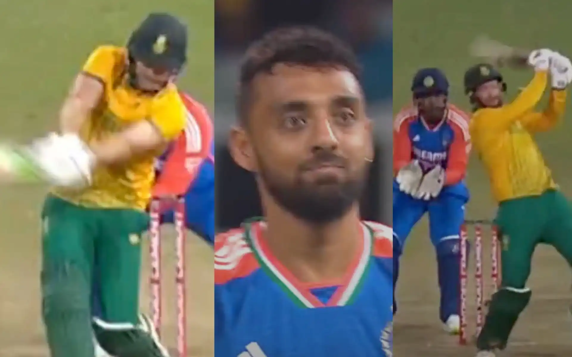 David Miller, Varun Chakravarthy and Heinrich Klaasen [Source: Screen grab from @JioCinema/x.com]