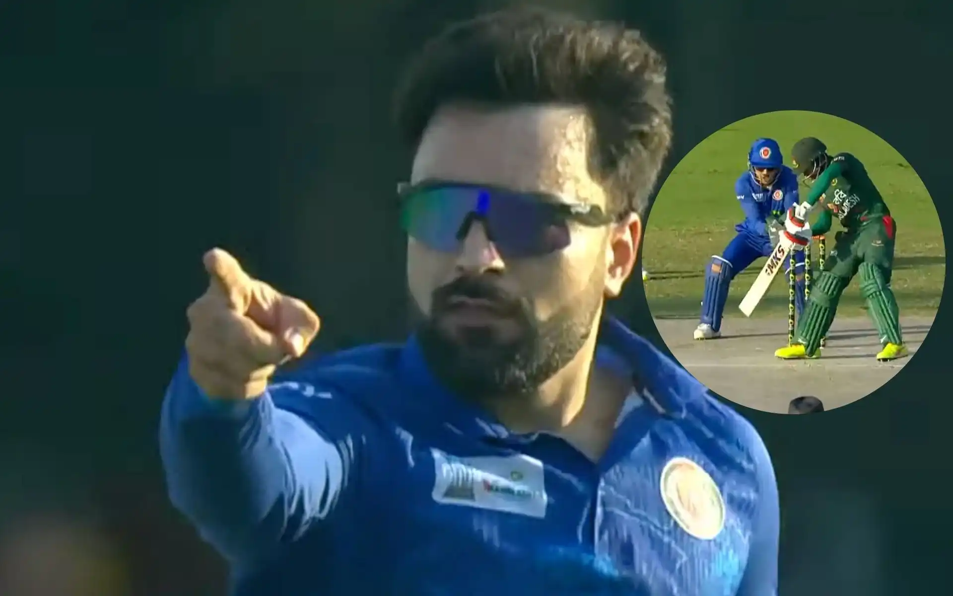Rashid Khan grabbed an important wicket of Mehidy Hasan (Source: @viratgoback/X.com)