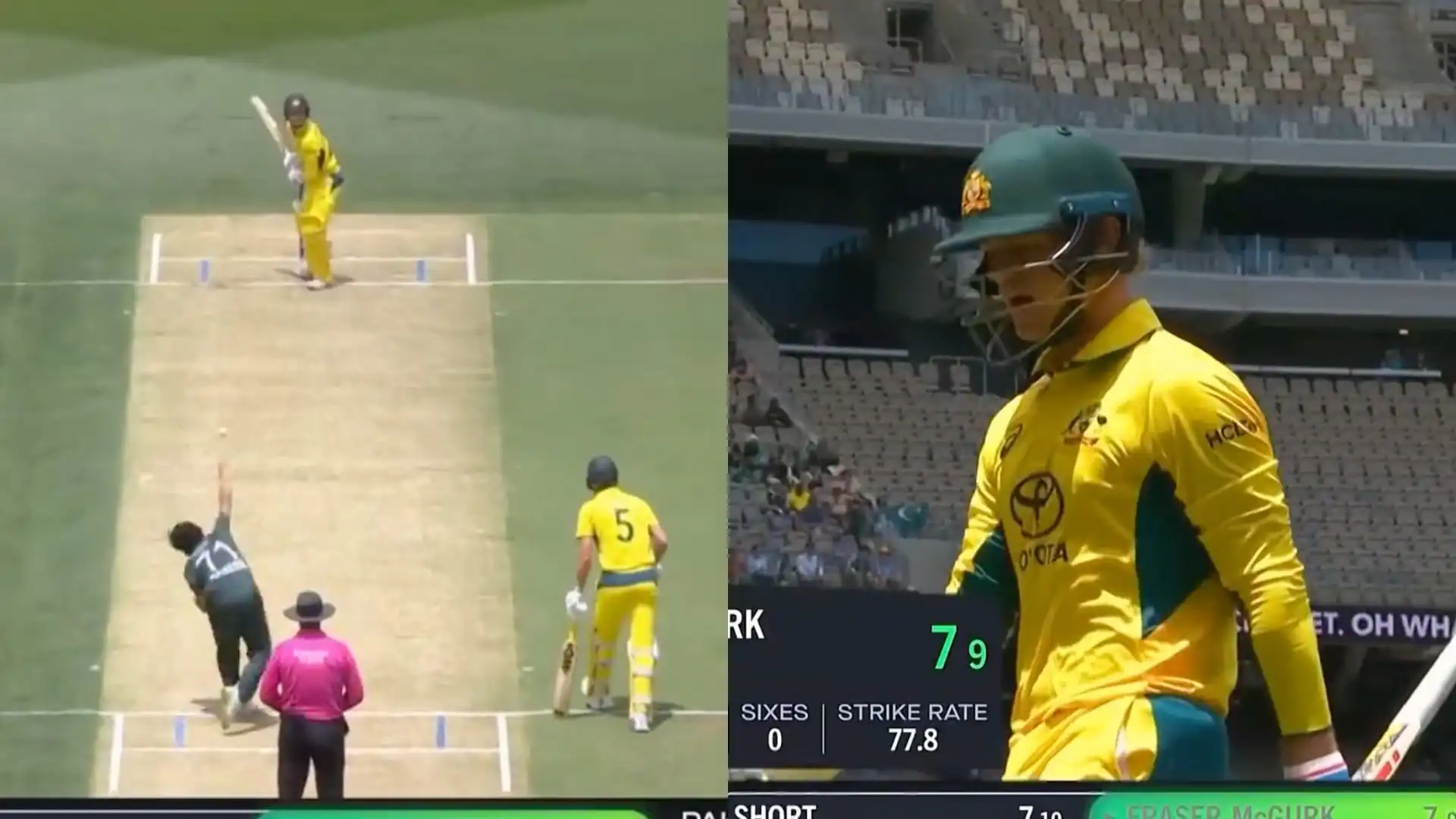 Naseem outfoxed Fraser-McGurk with a beauty [Source: @cricketcomau/X]