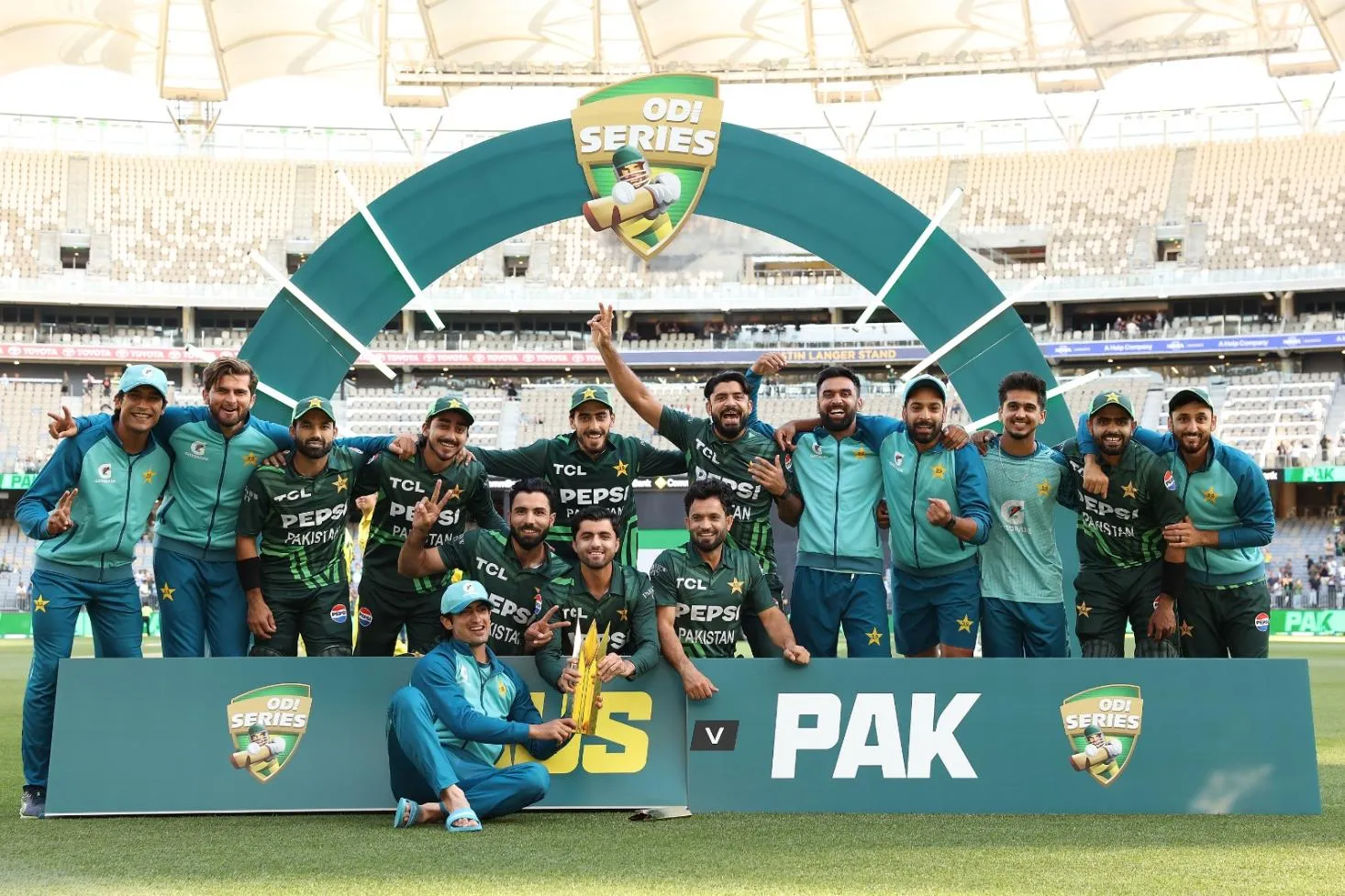 Rizwan's Pakistan defeated Australia 2-1 [Source: @faizanlakhani/X.Com]
