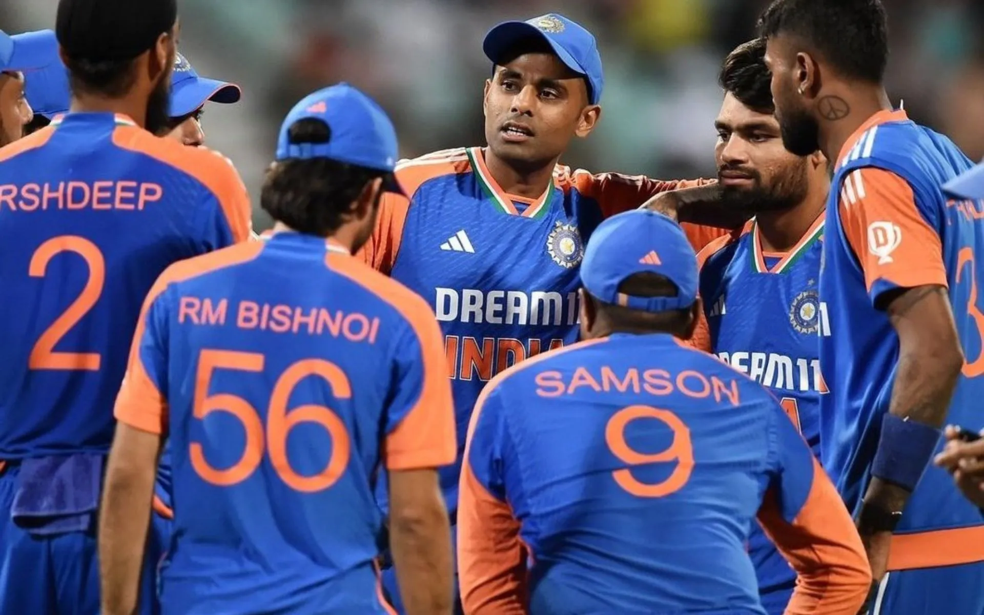 Indian team under Suryakumar Yadav (Source: @RekhaGodara1/X.com)