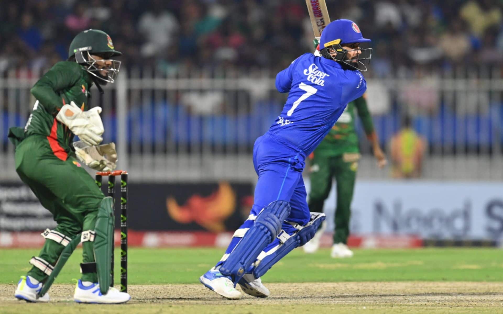 दूसरे अफ़गानिस्तान-बांग्लादेश वनडे की एक झलक। [स्रोत: @ACBofficials/X]