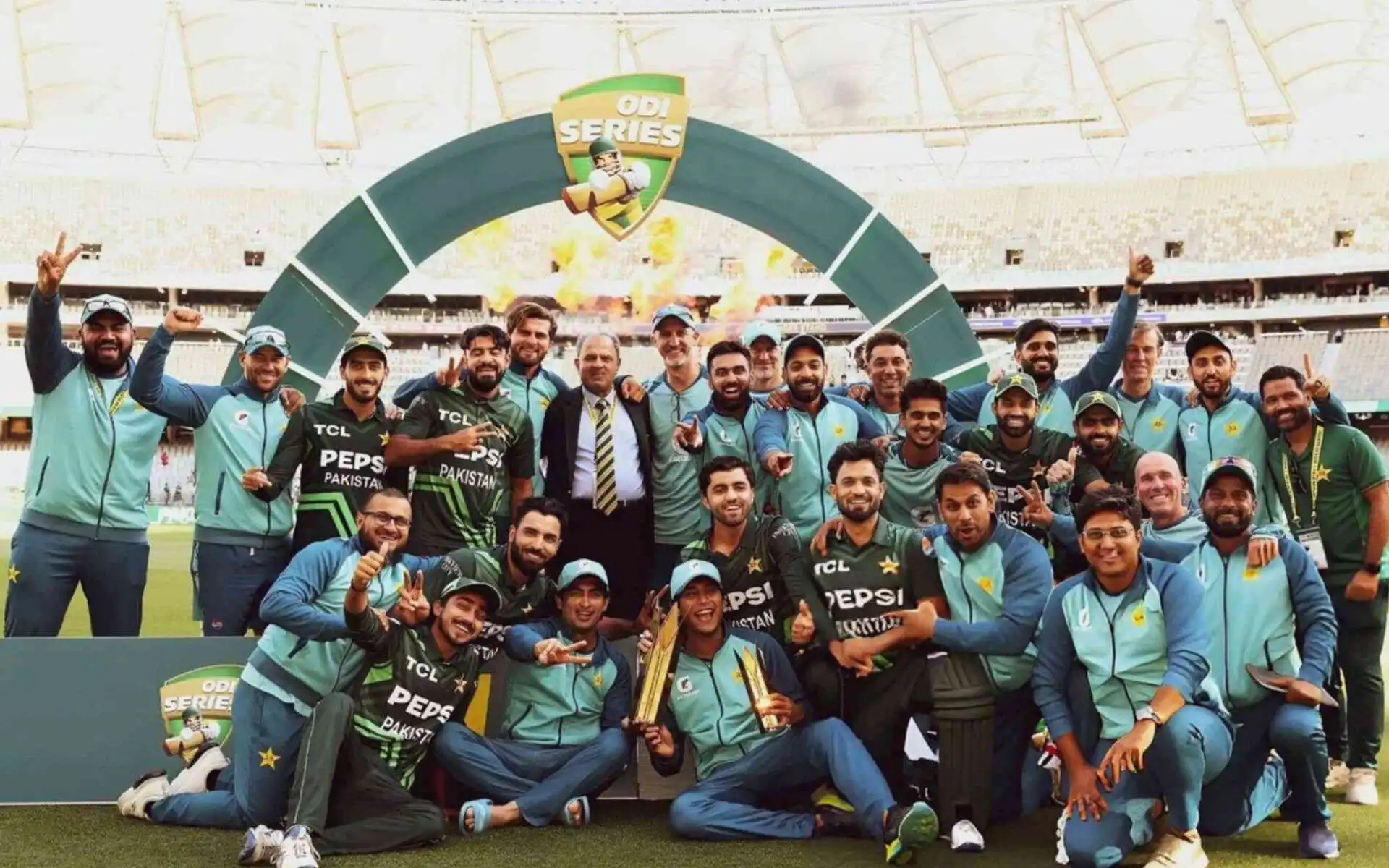 Pakistan thrashed Australia in the ODI series [Source: @_GoLearnEjaz_/X.Com]
