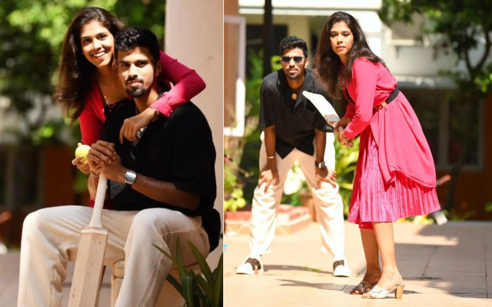 Washington Sundar with his sister Shailaja [Source: @washisundar555/Instagram]
