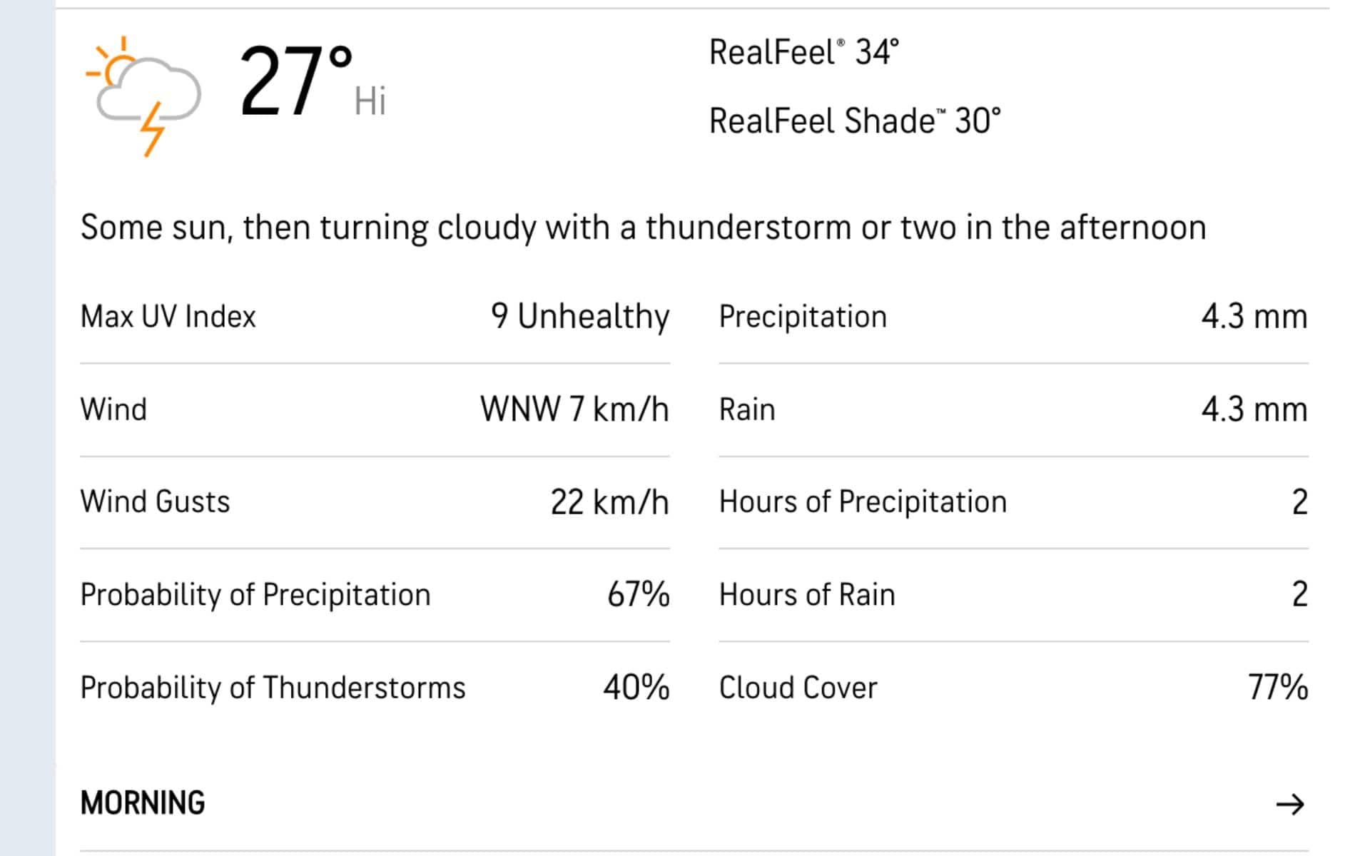 श्रीलंका बनाम न्यूजीलैंड पहले वनडे के लिए मौसम की रिपोर्ट [स्रोत: Accuweather.com]