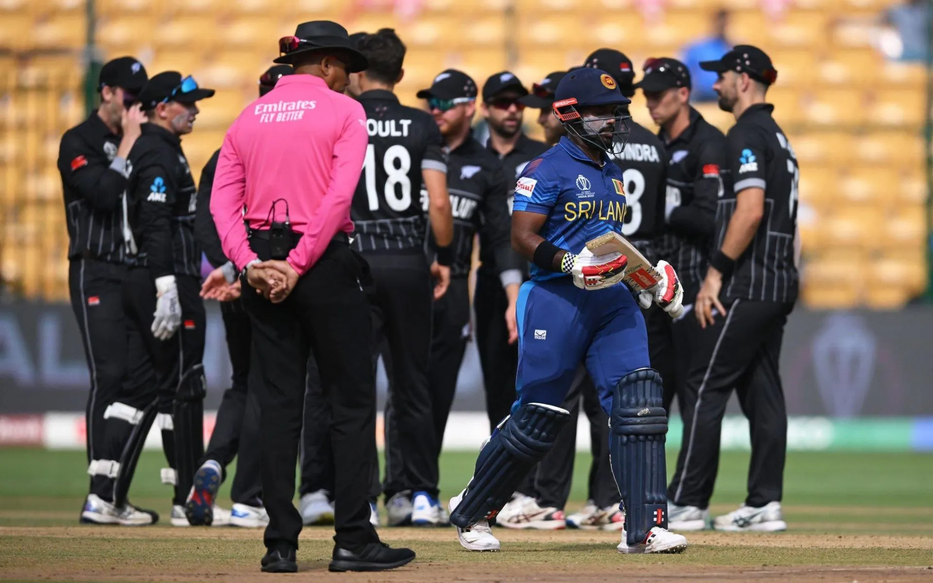 Kusal Mendis walks back to the pavilion. [Source: @ImThimira07/X]