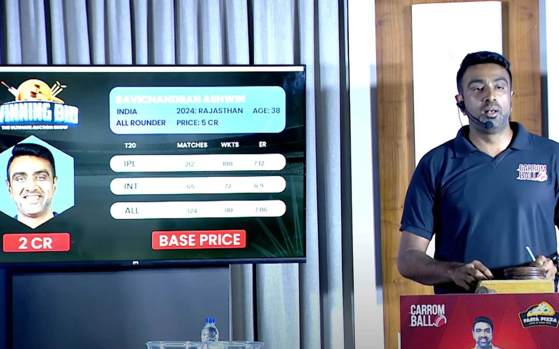 Ravi Ashwin conducts mock auction [Source: @AshwinRavi99/YT]