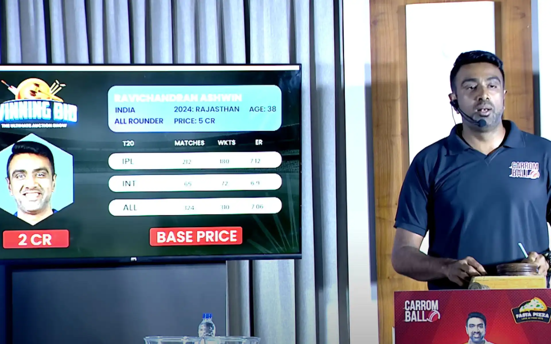 Ravi Ashwin conducts mock auction [Source: @AshwinRavi99/YT]