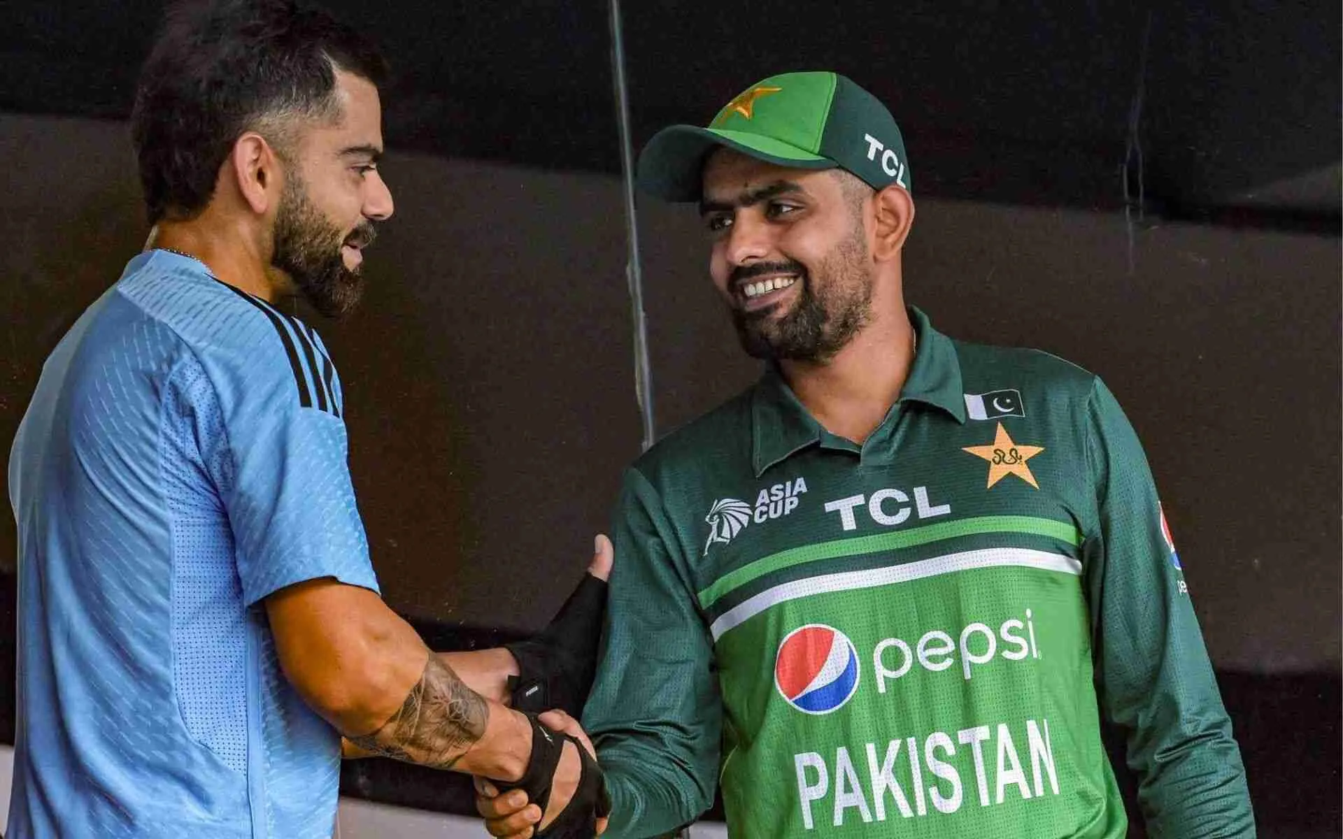 Virat Kohli and Babar Azam during Asia Cup (Source:@HassanAbbasian/X.com)