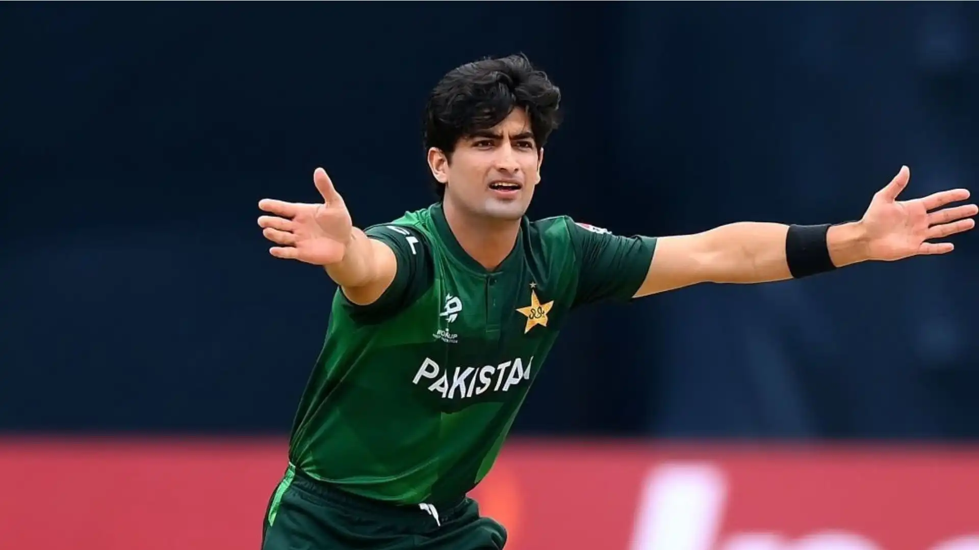 Naseem Shah was abysmal with the ball in the 1st T20I [Source: @CricWick/X]