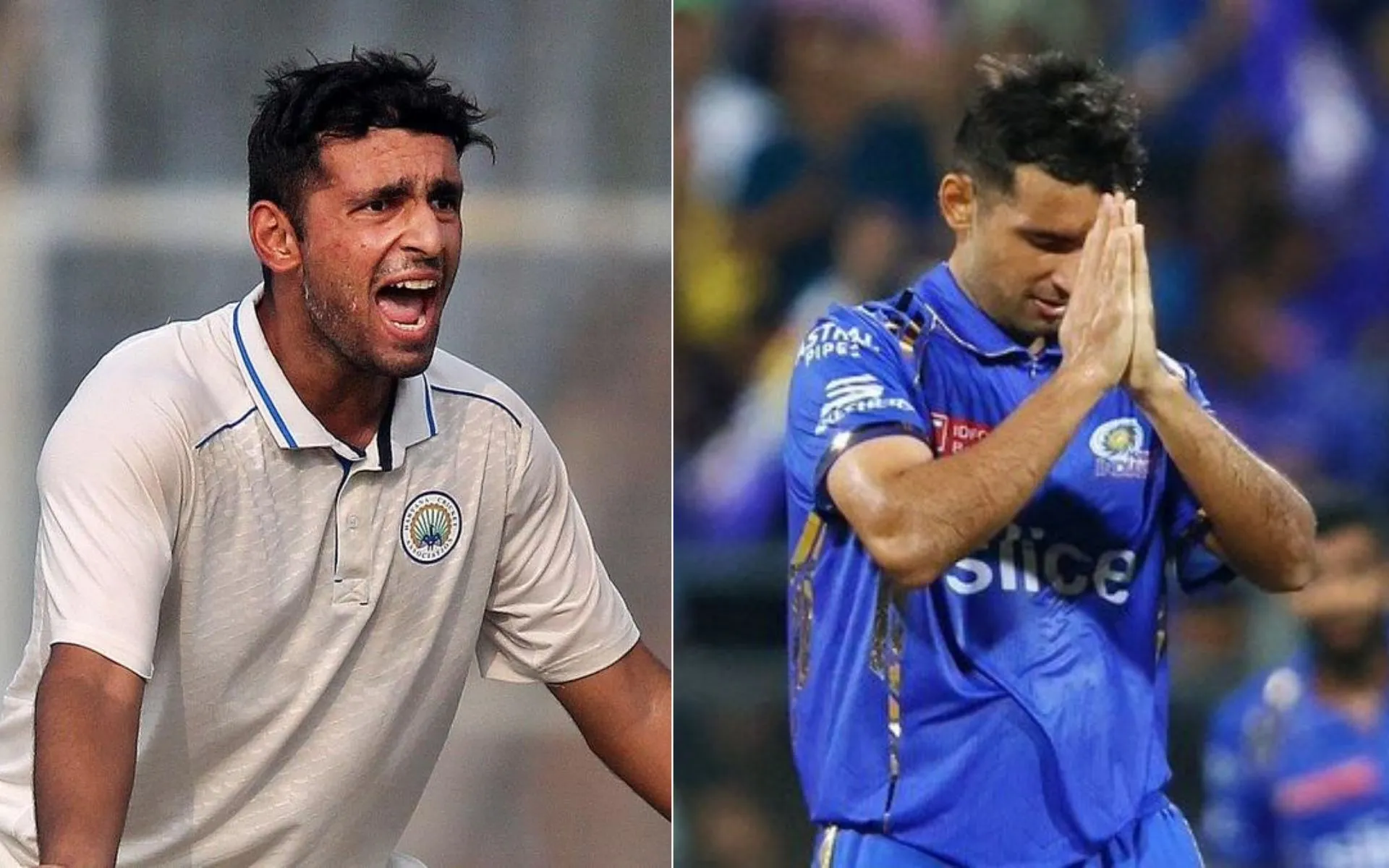 Anshul Kamboj picked 10 wickets in an innings vs Kerala [Source: @04Navya, @CricCrazyJohns/x.com]