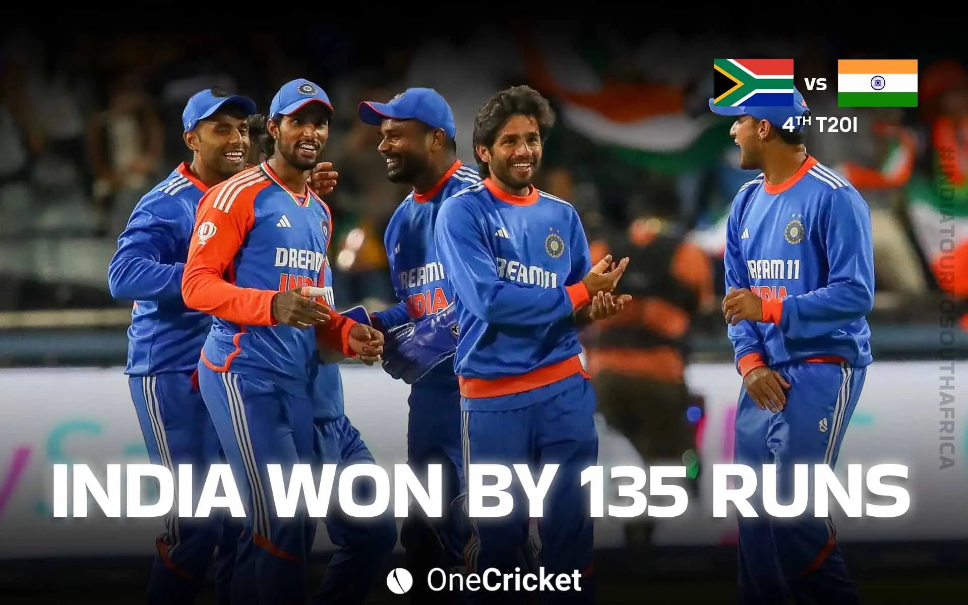 IND vs SA 4th T20I Live Score (Source:@ OneCricket)