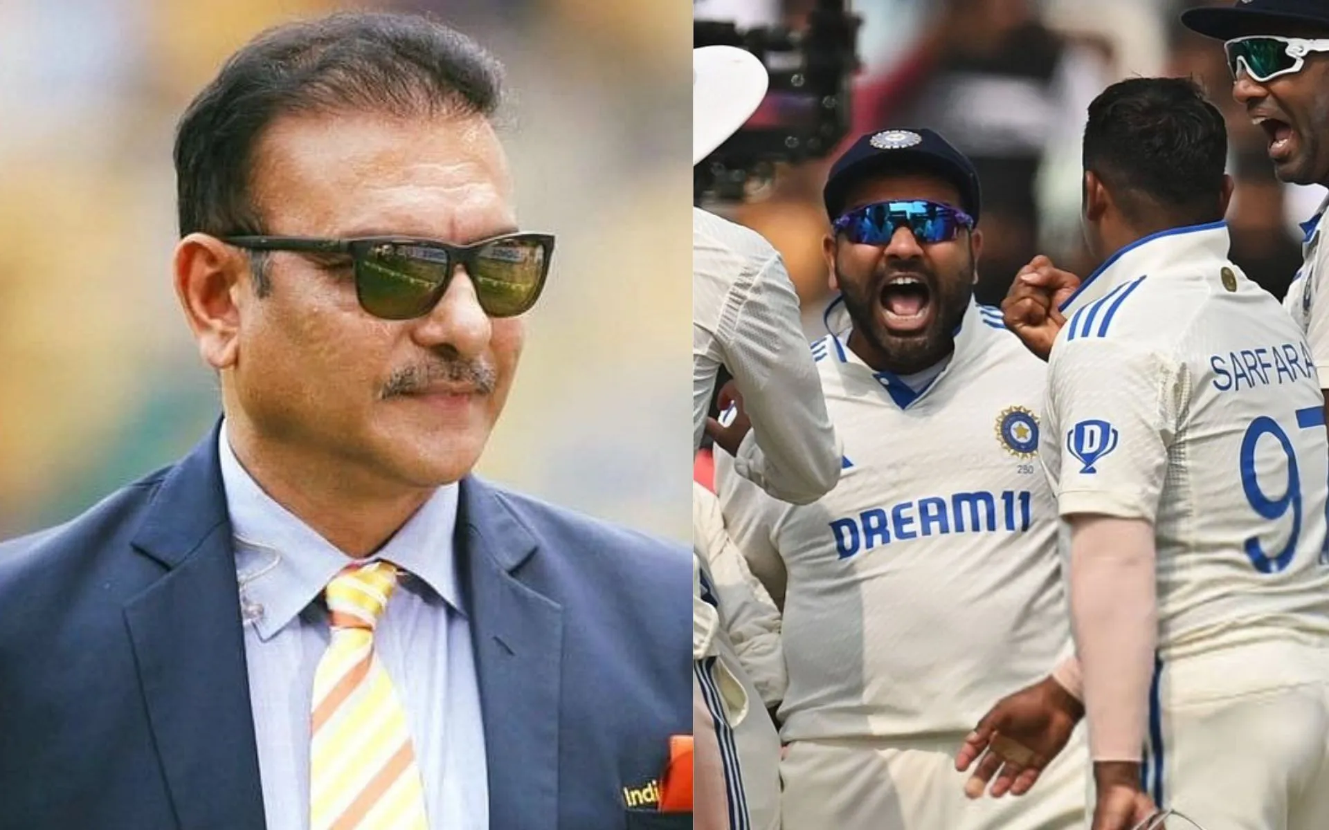Ravi Shastri And Indian Team - (Source:@Johns/X.com)