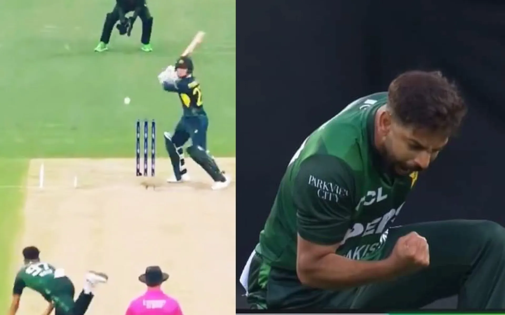 Haris Rauf Wicket - (Source: @ScreenGrab)