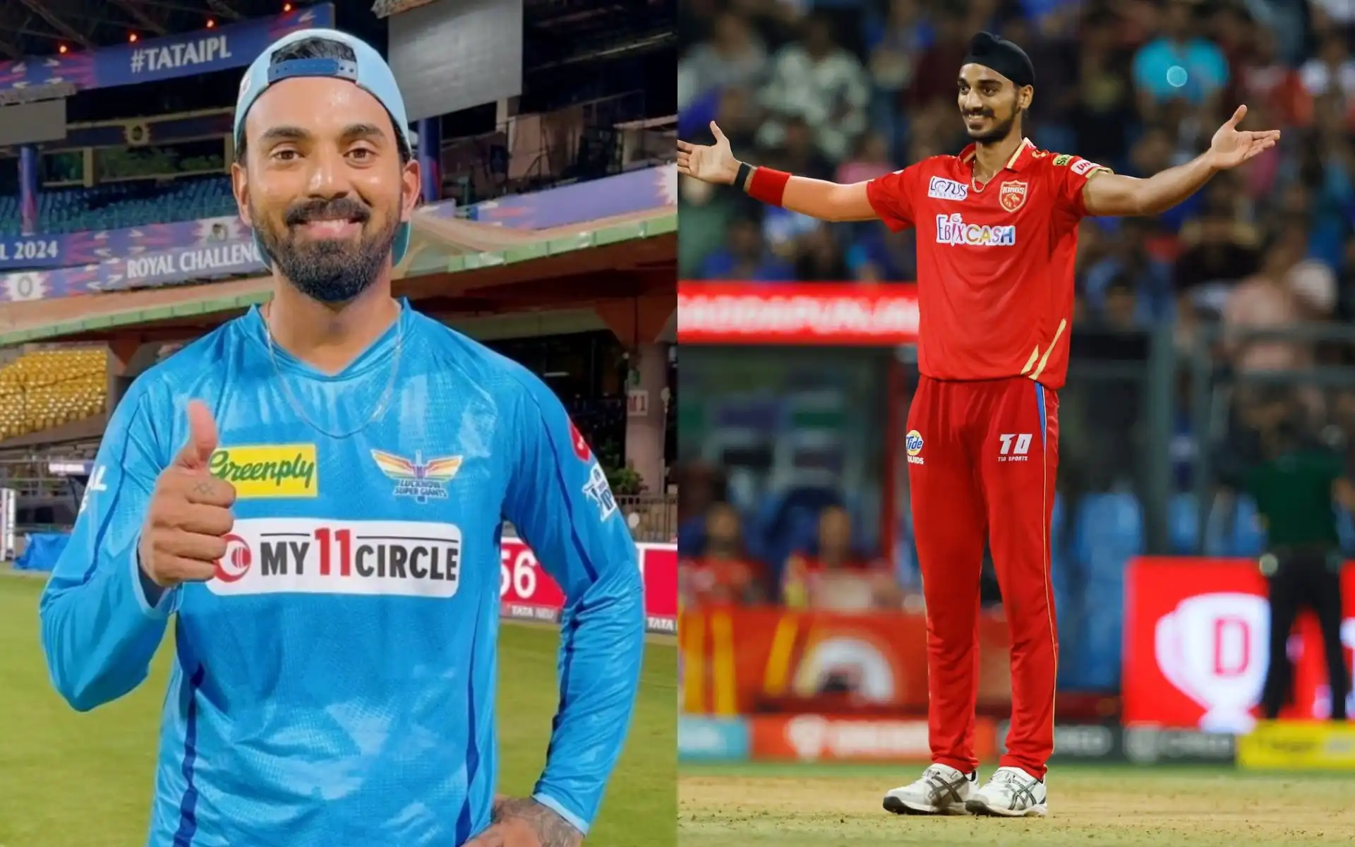 KL Rahul and Arshdeep Singh [Source: @mufaddl_parody,@TotalCricket18/x.com]