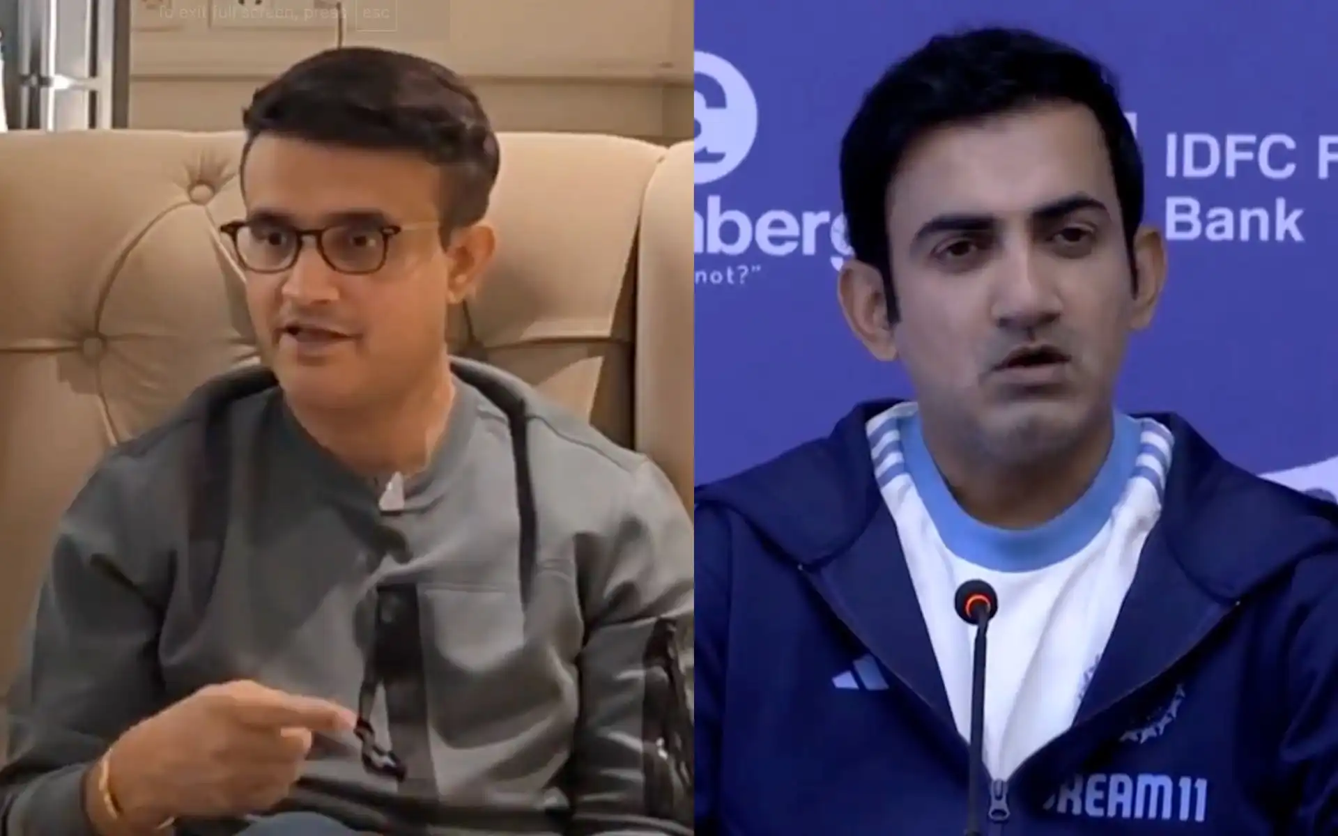 Gautam Gambhir gets support from former colleague Sourav Ganguly [Source: @RevSportzGlobal,@BCCI/X.com]