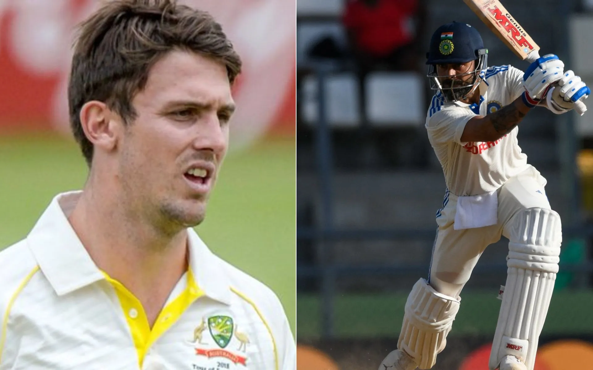 Mitchell Marsh & Virat Kohli [Source: @cricketcomau, @imVkohli/x.com]