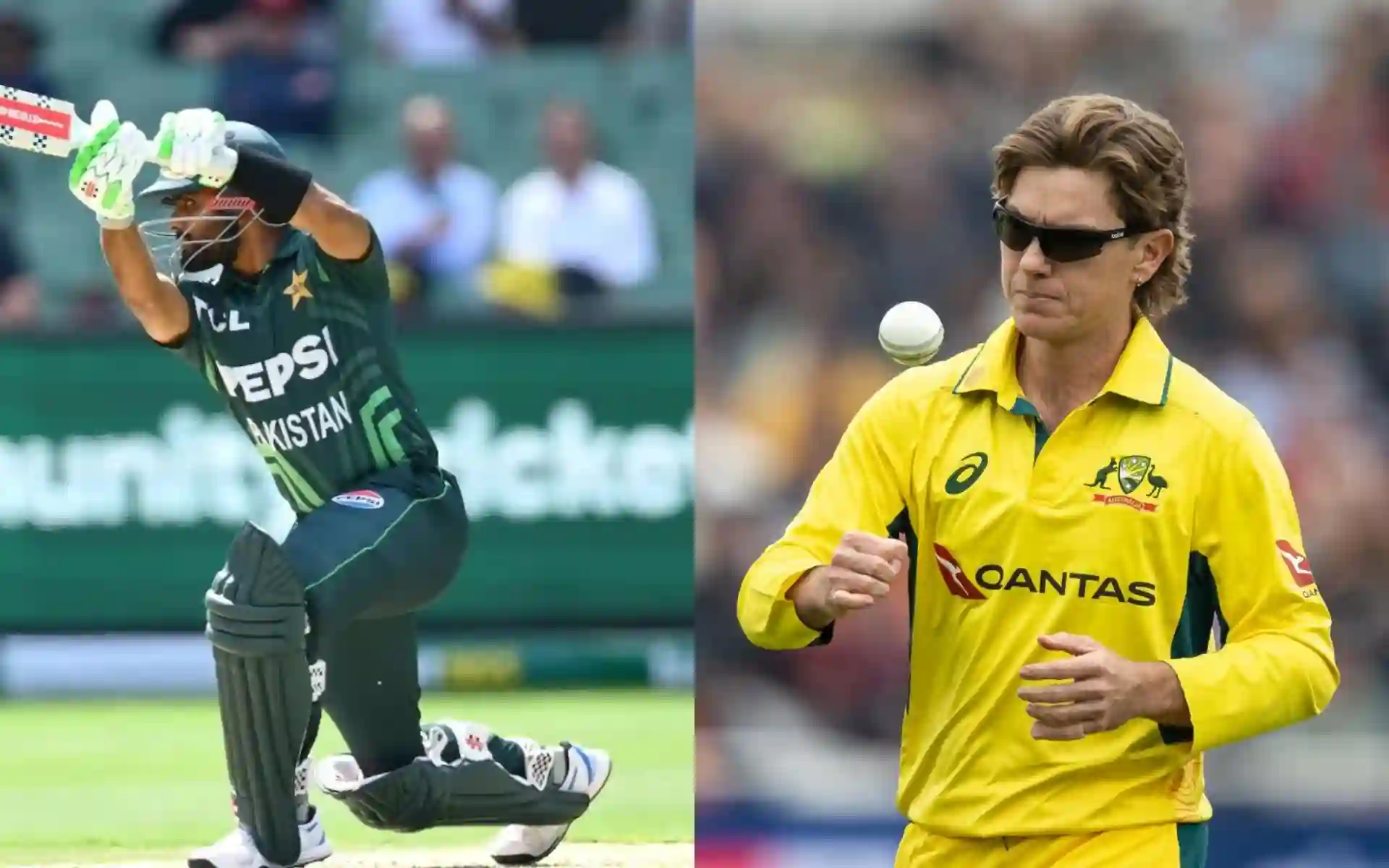 Babar Azam and Adam Zampa [Source: @rafi4999, @ABsay_ek/x.com]