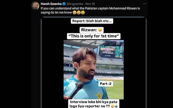 Harsh Goenka Mocks Rizwan's English, Seeks Assistance To Understand His Statement